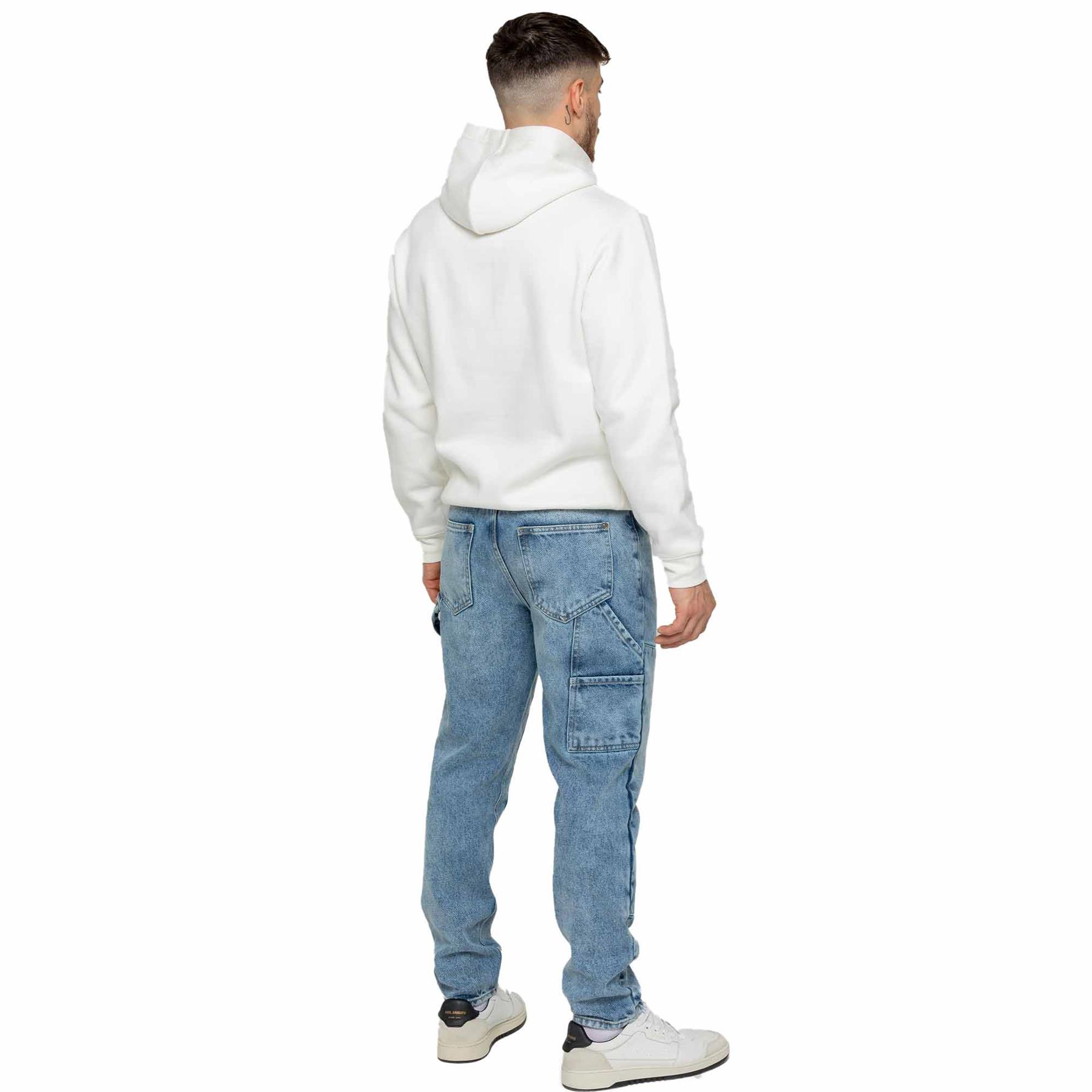 Enzo Mens Carpenter Jeans Regular Fit Straight Leg Casual Mid-rise Pants - Picture 18 of 20