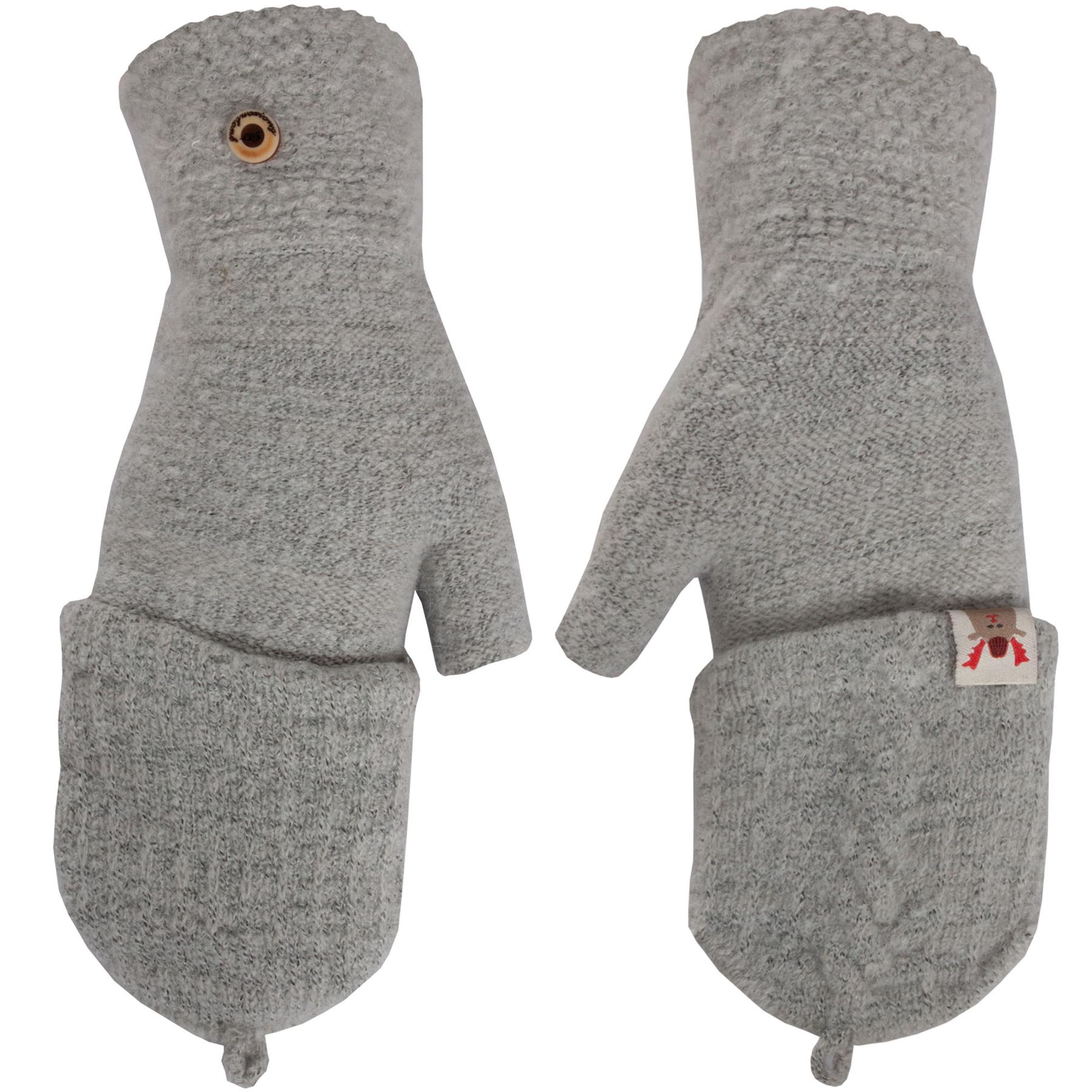 Guantes sin dedos para damas pantalla táctil polar tejido invierno cálido manopla - Imagen 12 de 17