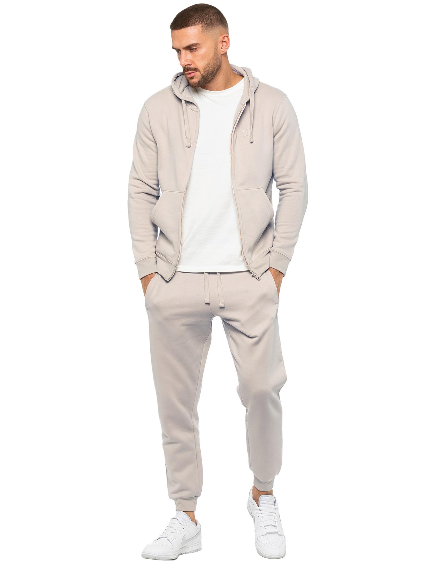 Conjunto de chándal completo Enzo para hombre gimnasio sudadera con capucha joggers informales invierno parte superior inferior - Imagen 43 de 67