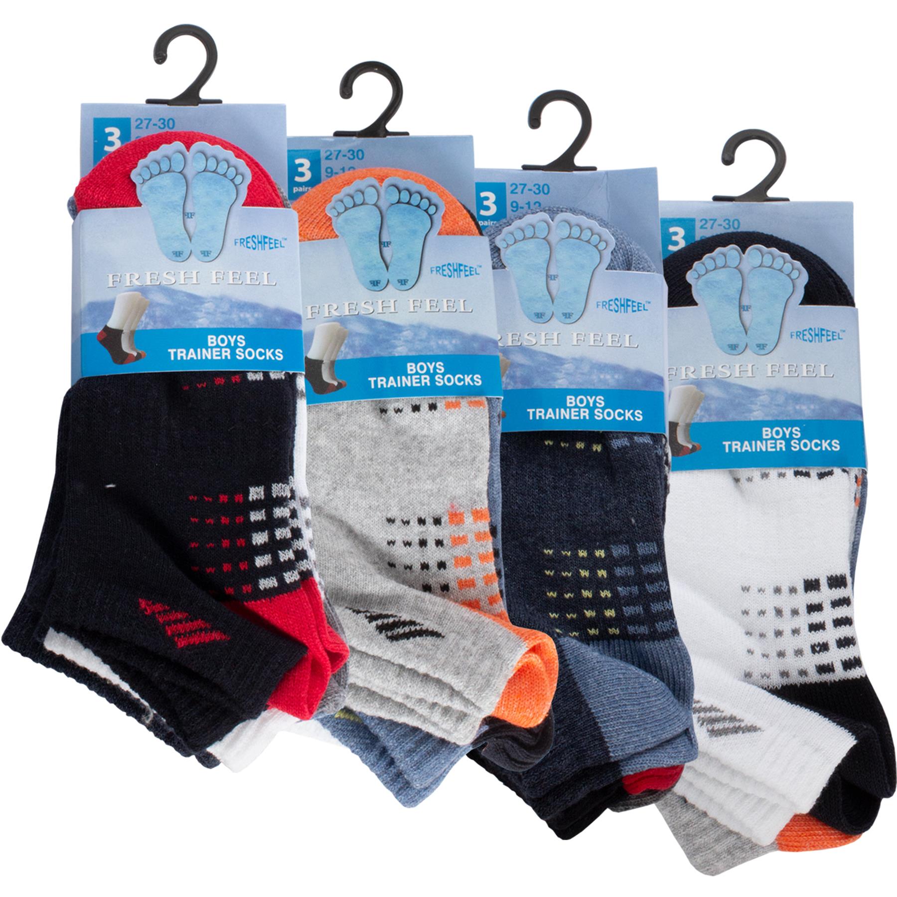 Boys Girls Socks Kids Trainer 6 Pairs Sports Ankle Shoe Liner Cotton School Sock - Picture 20 of 36