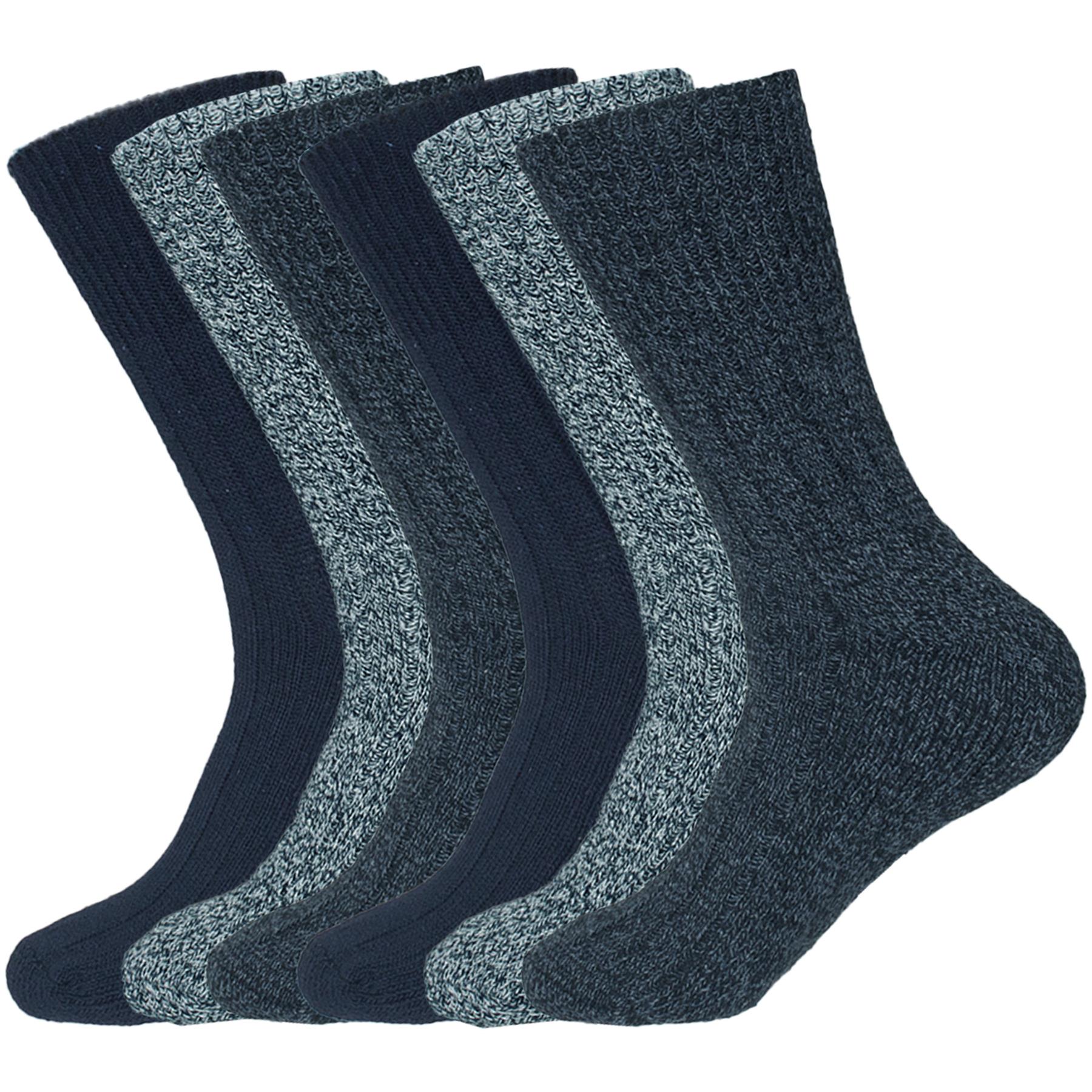 Mens Socks Diabetic Wool 3 6 Pairs Non Elastic Thick Warm Work Sock Size 6-11 - Picture 4 of 34