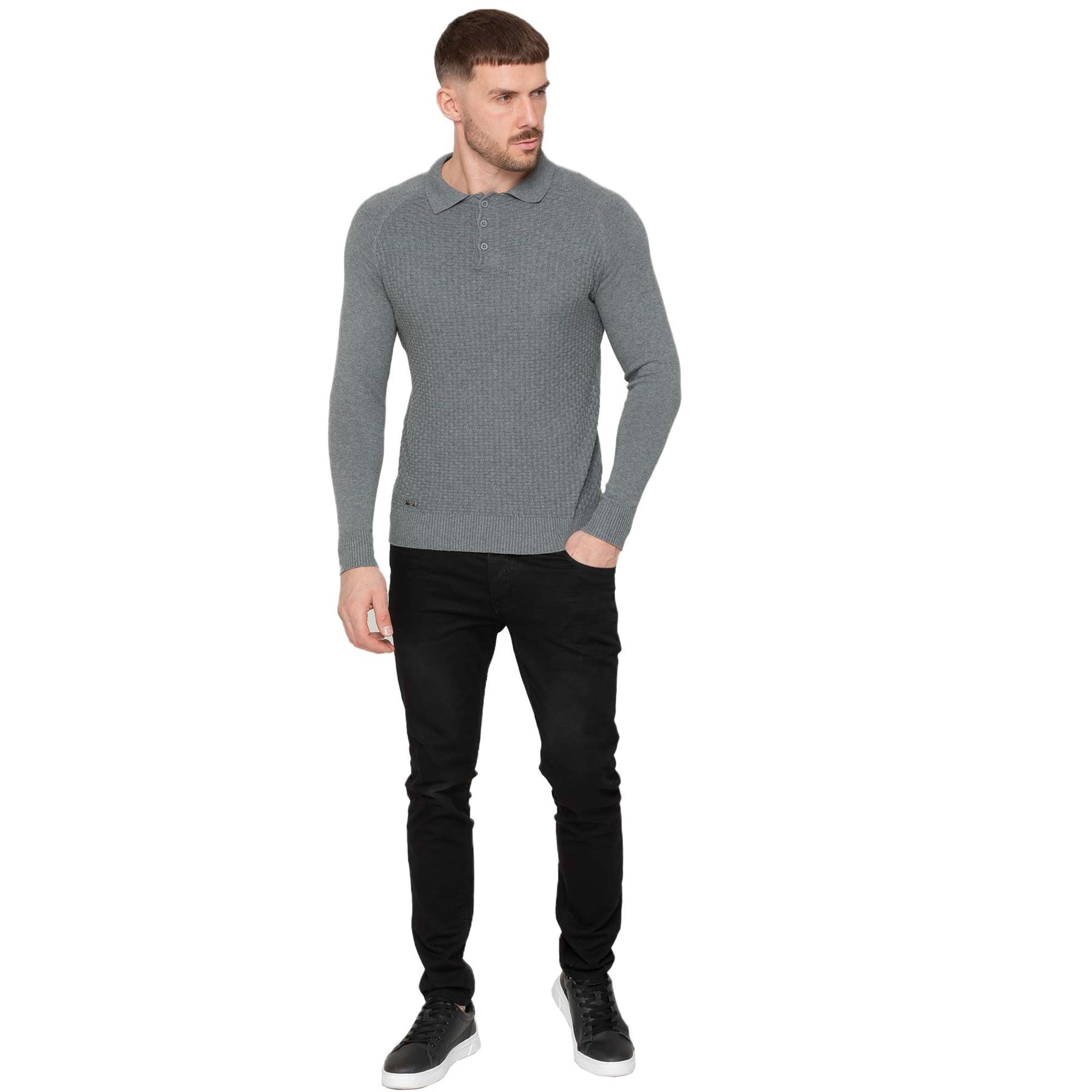 Enzo Para Hombres Sudadera Lisa Jersey Pullover Ligero Informal Algodón Tejido Prendas para el torso - Imagen 13 de 17