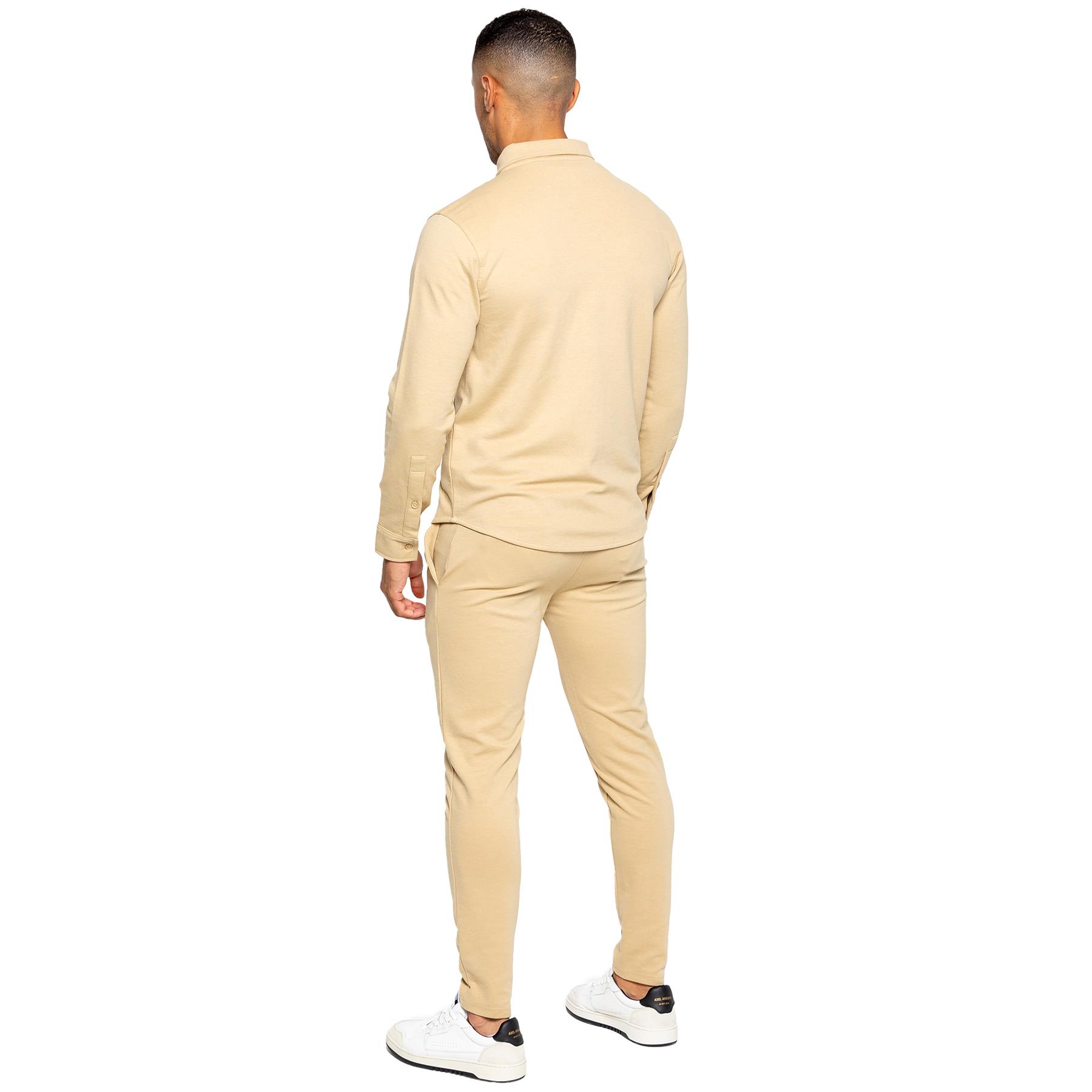 Enzo Mens Tracksuit Casual Overshirt Stretch Joggers Trousers Outfit Set - Picture 34 of 38