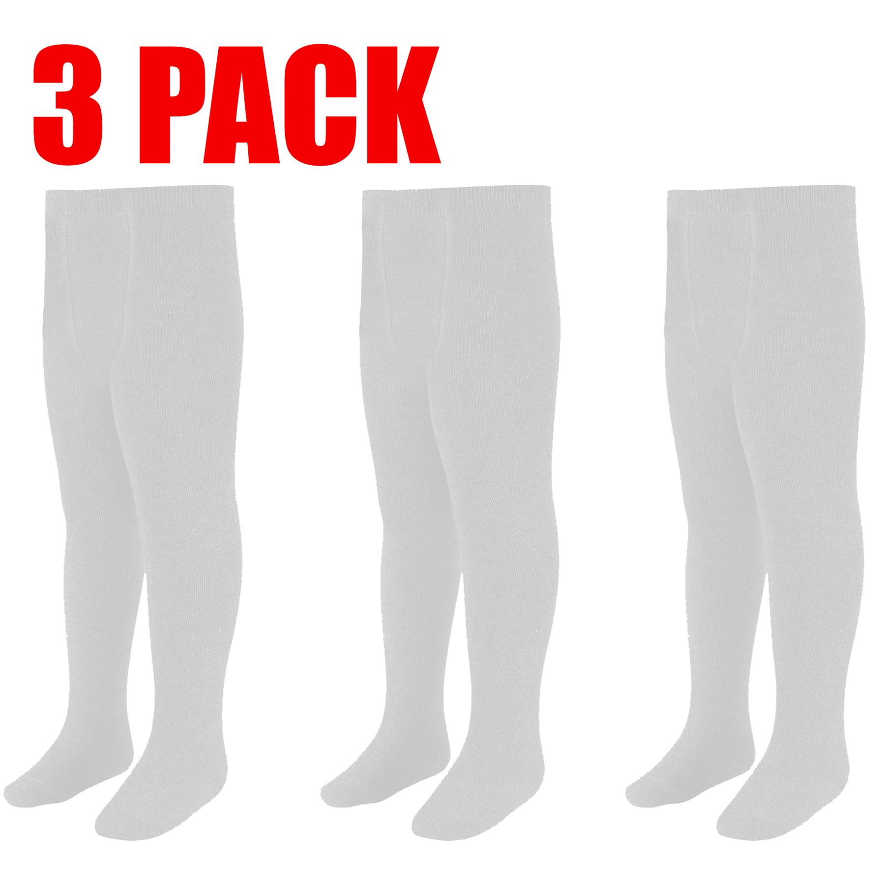 3 Pack Girls Tights School Super Soft Cotton Rich Back 2 School Age 3 – 13 Years - Picture 18 of 19