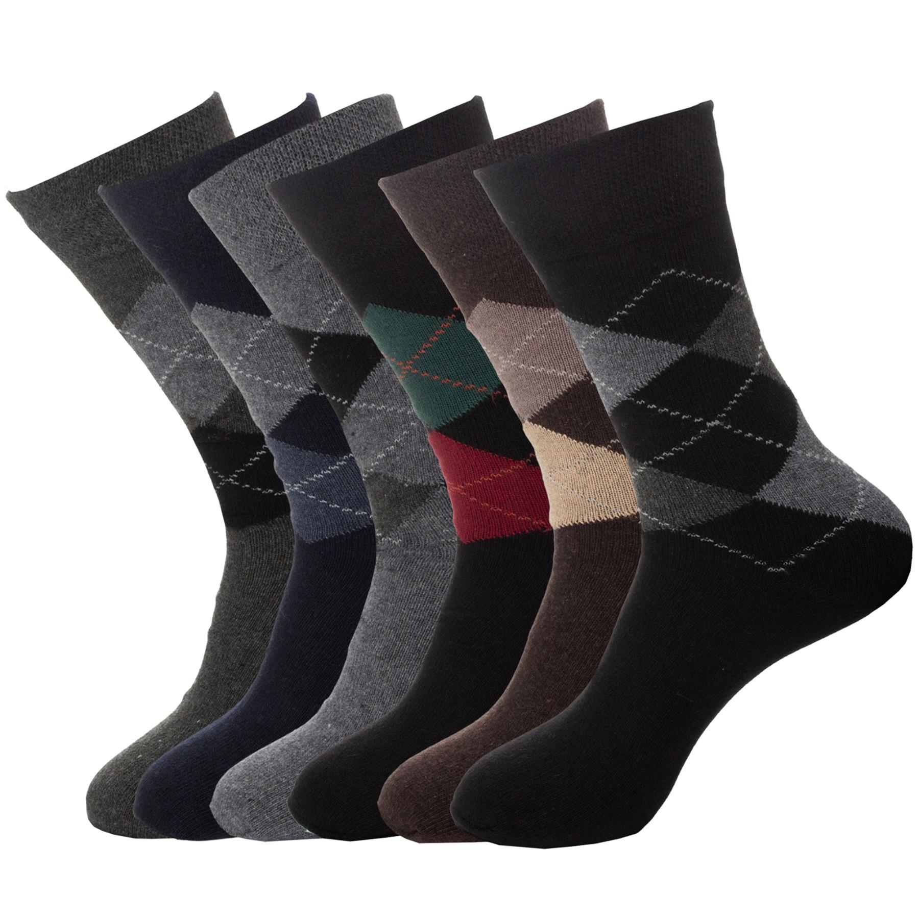 Mens Non Elastic Wool Socks Winter Warm Diabetic Thick Hiking Everyday Socks - Picture 23 of 34