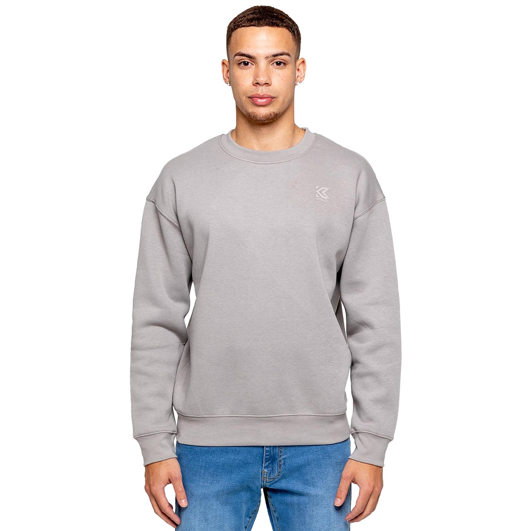 Kruze Herren Sweatshirt Pullover Übergröße Freizeit Rundhals Top - Picture 11 of 18