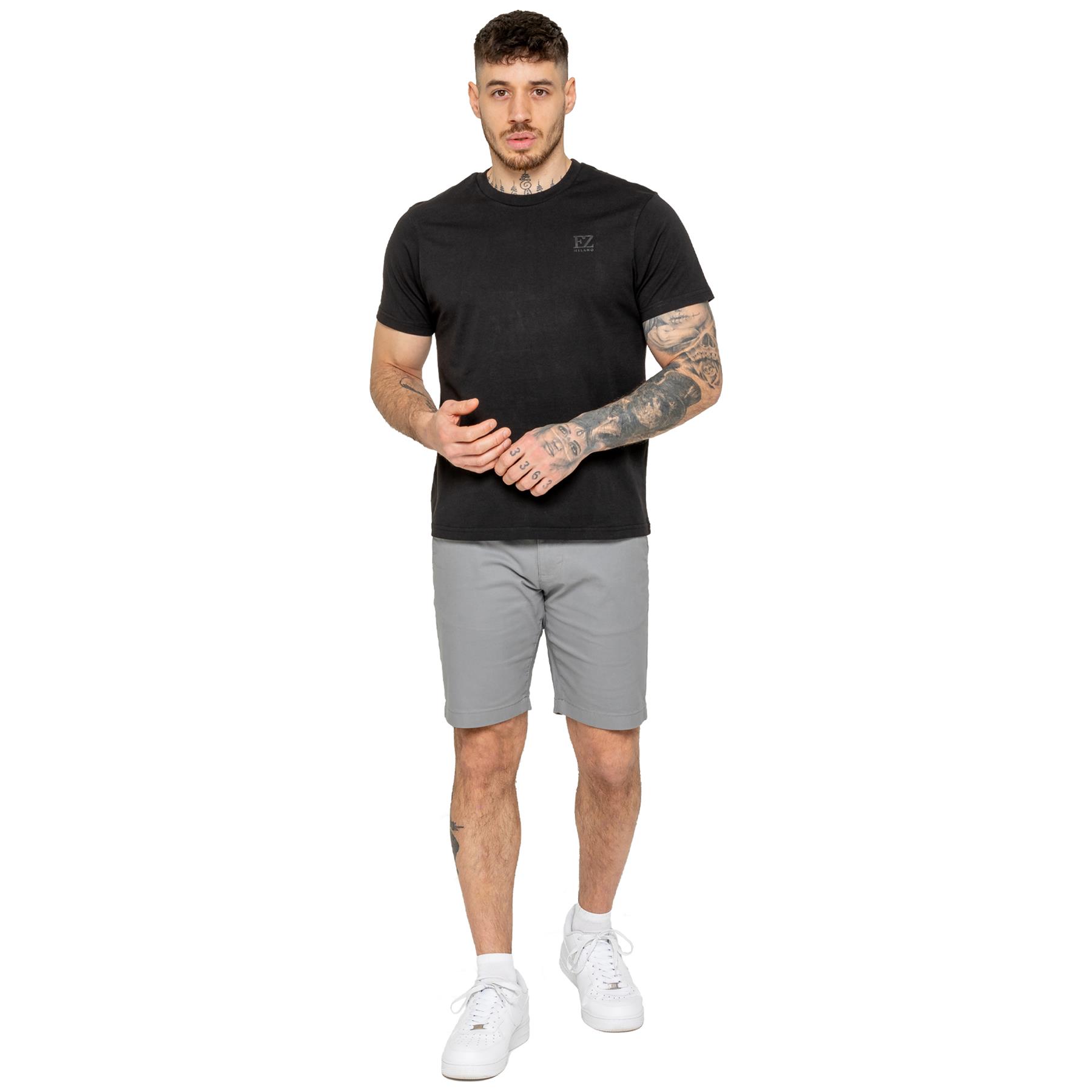 Enzo Herren Chino Shorts Freizeit Baumwolle Sommer Stretch Slim Fit Halb Hose - Bild 22 von 34