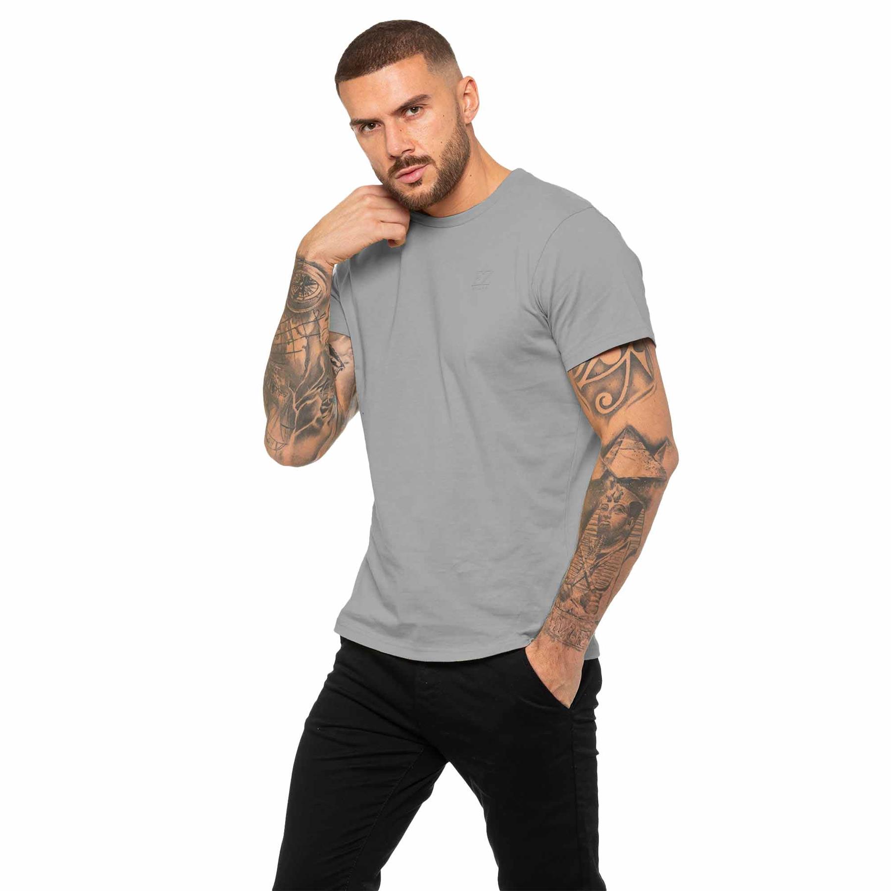 Enzo Mens T Shirt Short Sleeve Top Plain Cotton Crew Neck Casual Shirt - Picture 41 of 71