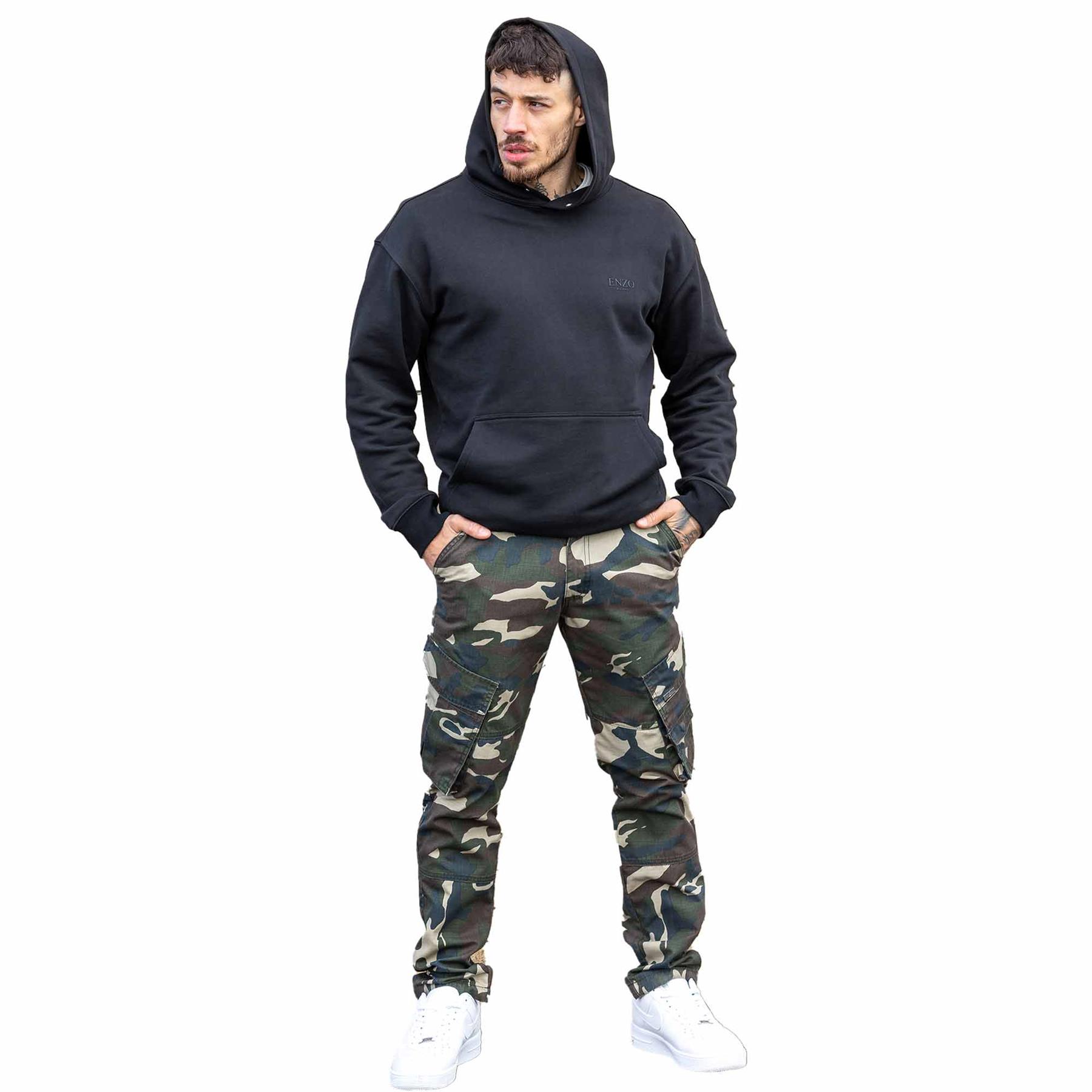 Pantalones de Carga Enzo Para Hombres Militar Combate Táctico Camuflaje Informal Pantalones de Trabajo Talla UK - Imagen 4 de 16
