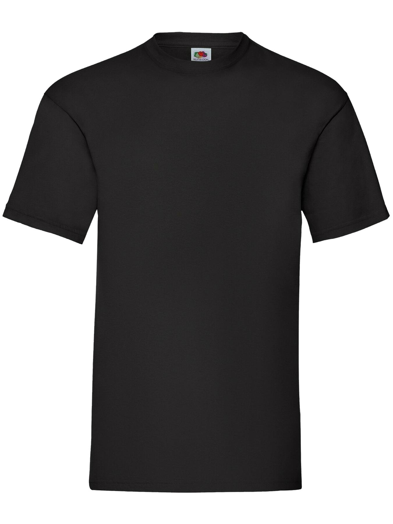 Fruit of the Loom Mens 5 Pack T-Shirts 100% Cotton Plain Solid Tee Shirt - Picture 14 of 36