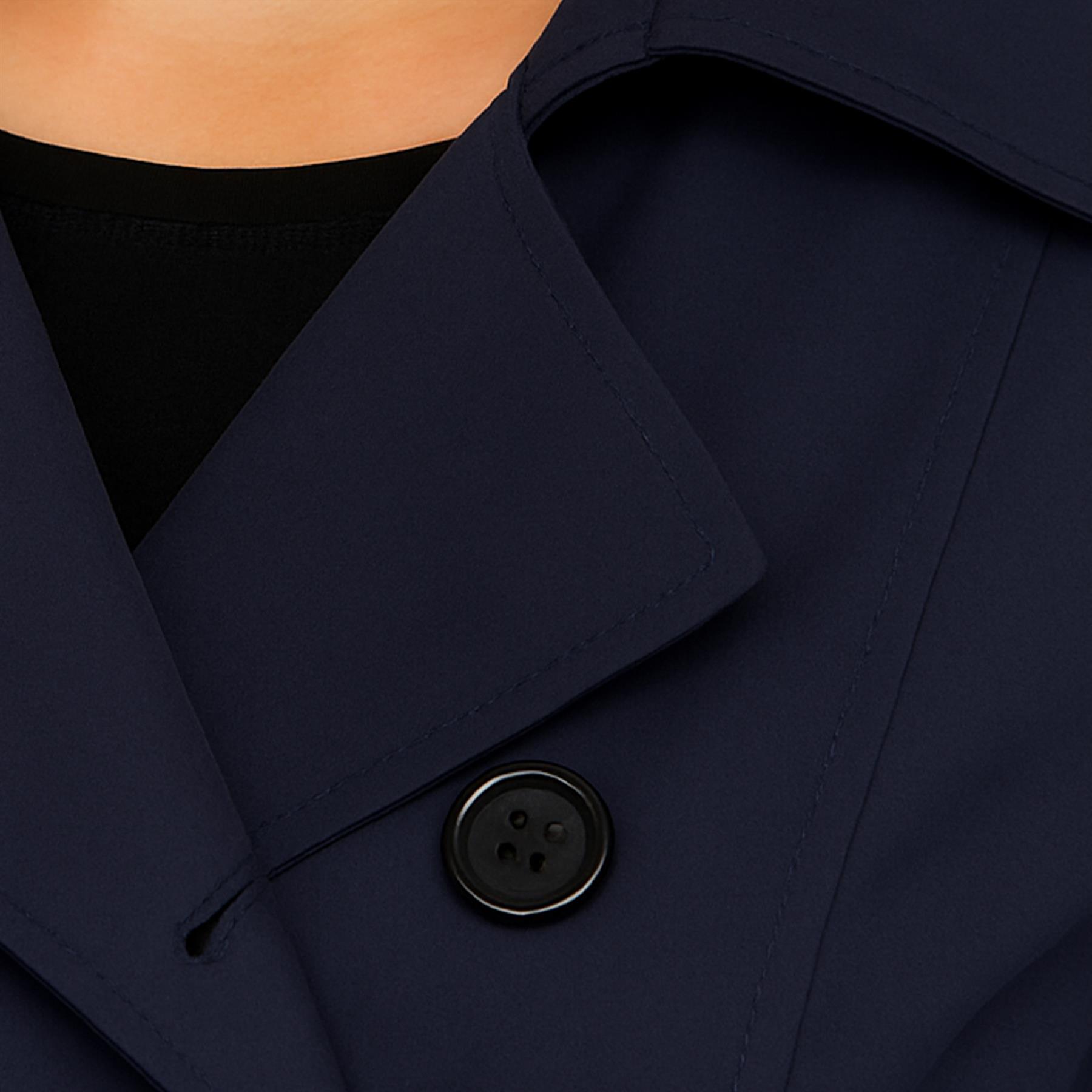 Enzo Damen Trenchcoat Damen Wasserdicht Lange Warme Jacke Mit Knöpfen - Picture 19 of 22