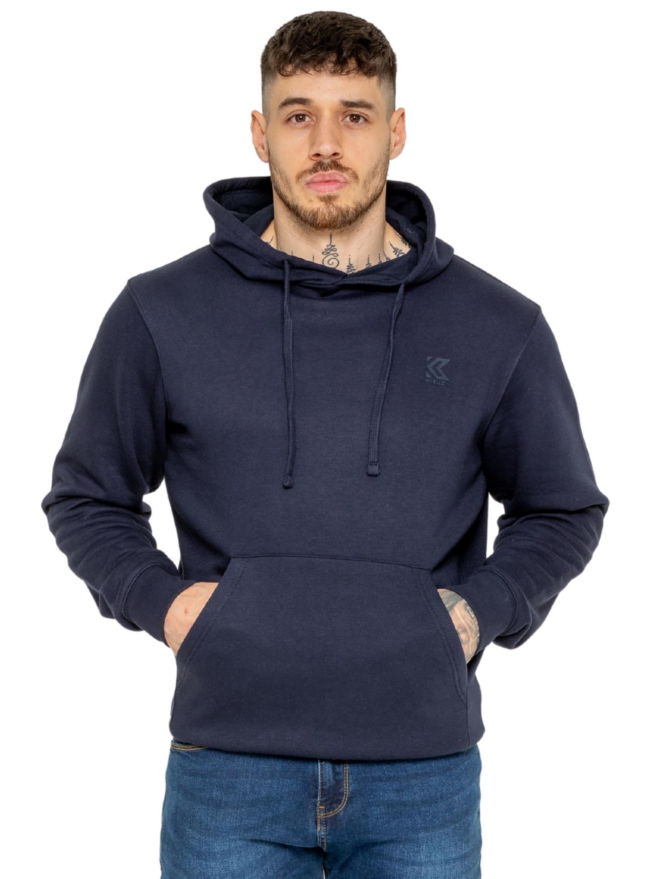 Kruze Herren Kapuzenpullover Freizeit Fleece mit Kapuze Top - Picture 21 of 26
