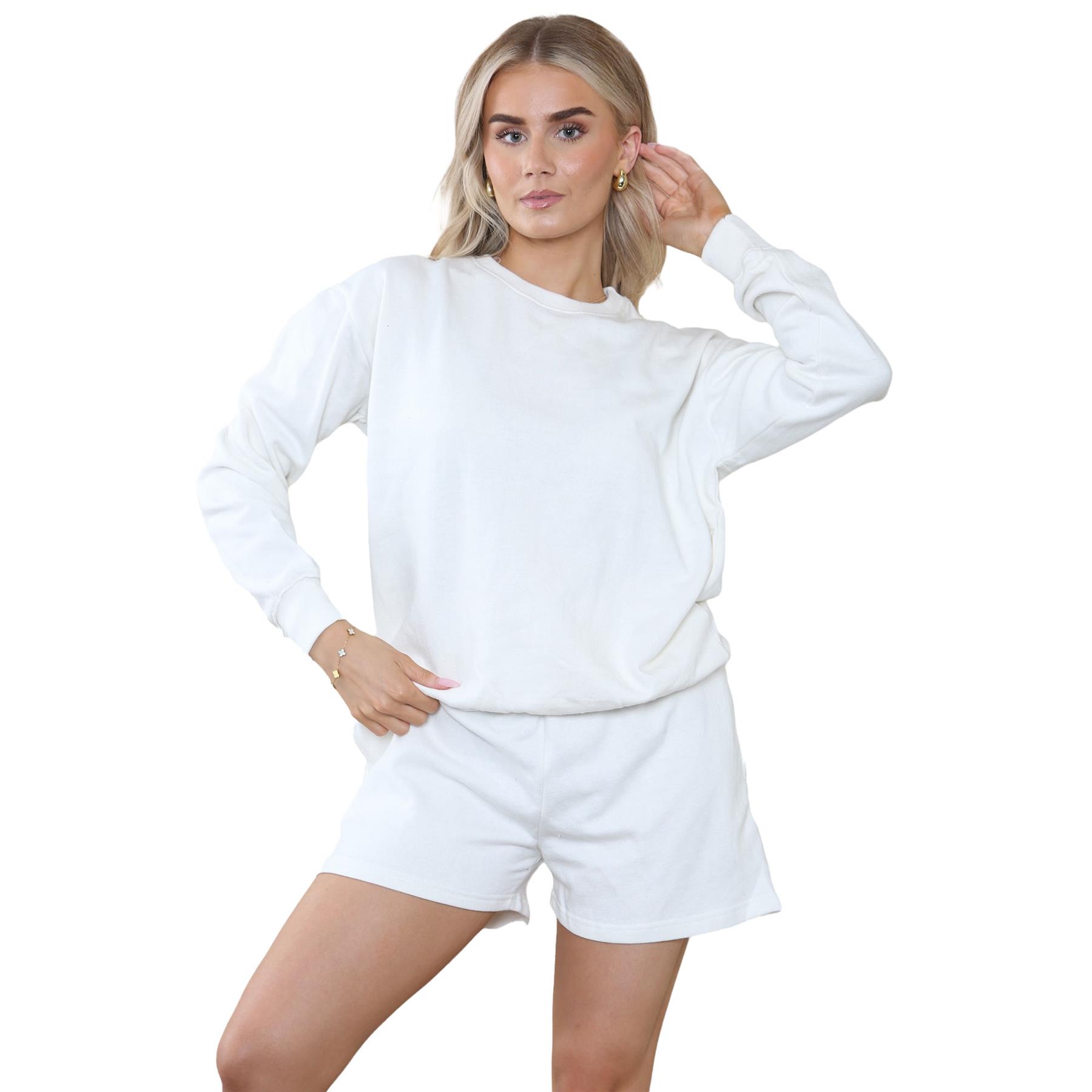 Kruze Womens Tracksuit Set Crew Neck Long Sleeve Sweatshirt Fleece Joggers Suit - Picture 14 of 18