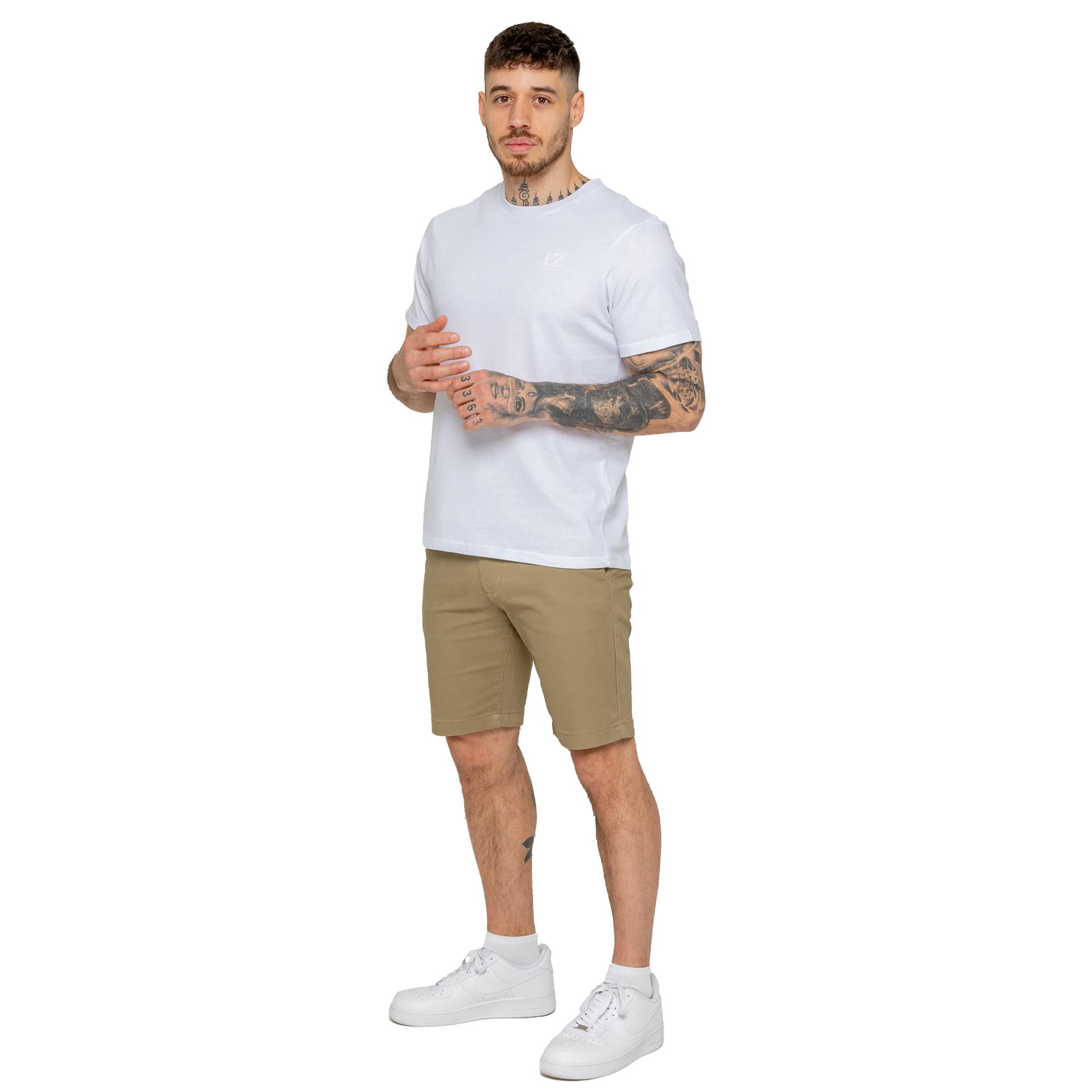 Enzo Herren Chino Shorts Freizeit Baumwolle Sommer Stretch Slim Fit Halb Hose - Bild 16 von 34