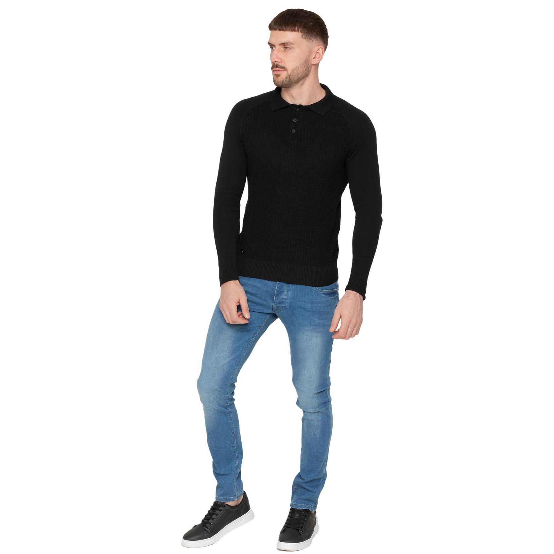 Enzo Para Hombres Sudadera Lisa Jersey Pullover Ligero Informal Algodón Tejido Prendas para el torso - Imagen 5 de 17