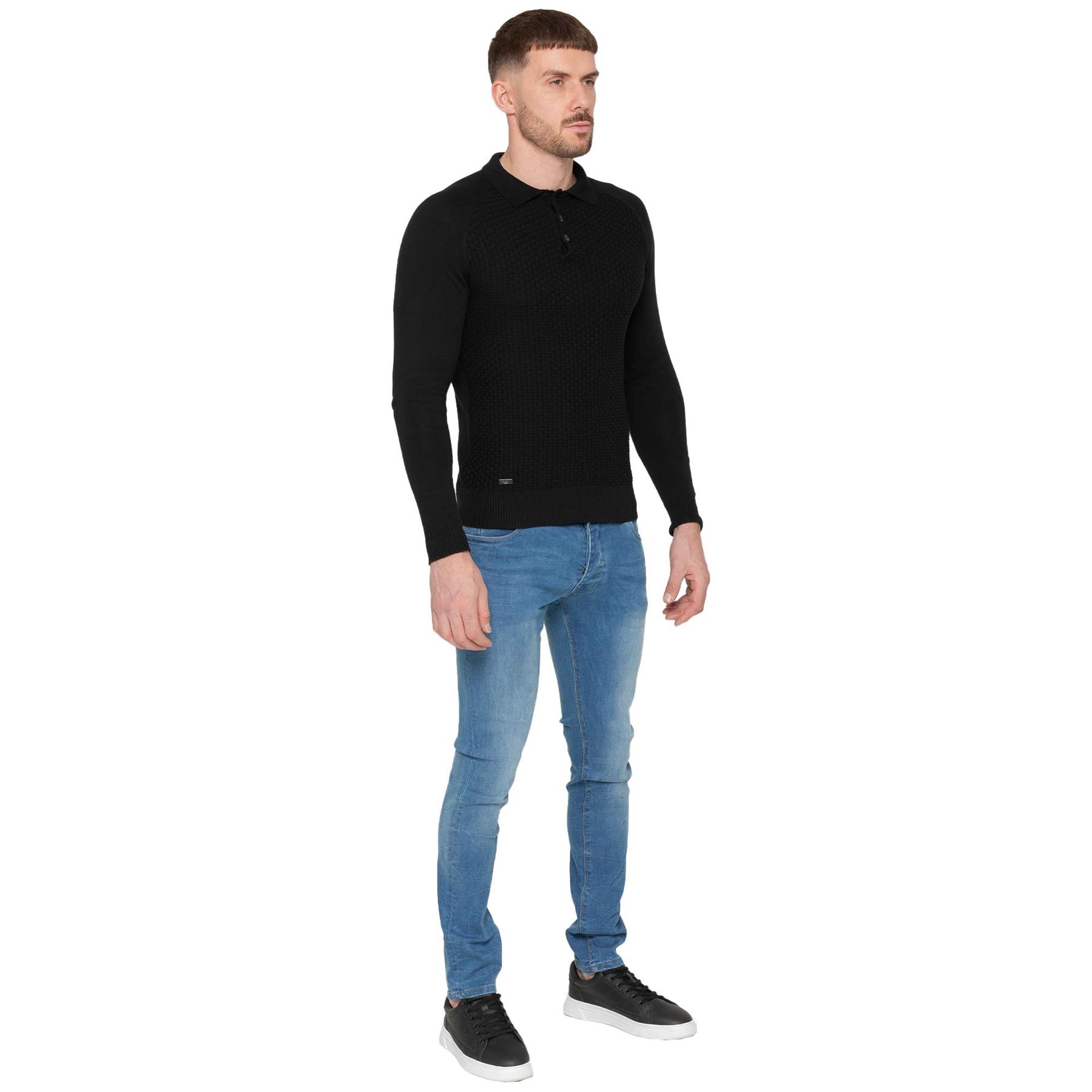 Enzo Para Hombres Sudadera Lisa Jersey Pullover Ligero Informal Algodón Tejido Prendas para el torso - Imagen 6 de 17