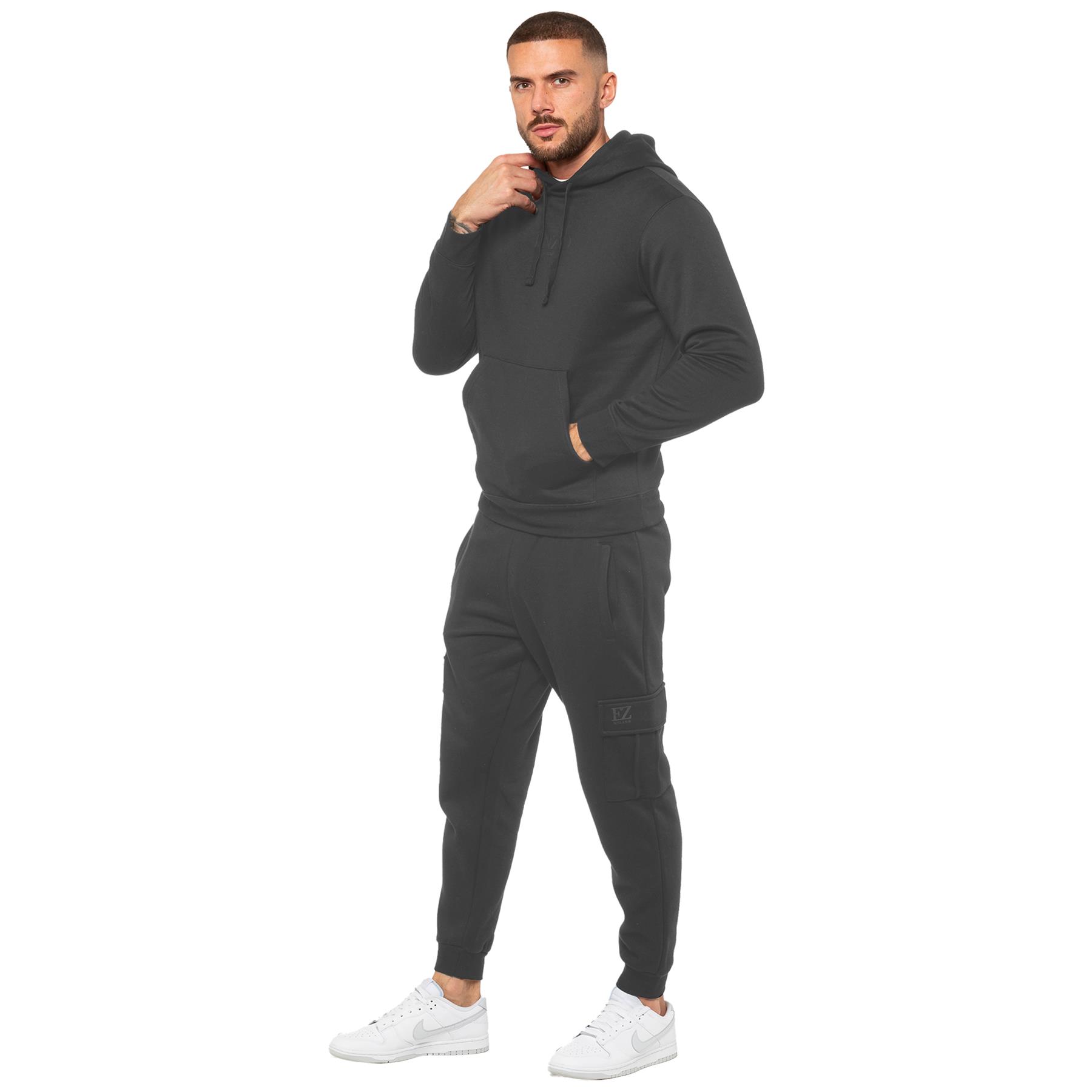 Enzo Mens Tracksuit Set Zip Regular Fit Hoodie Cuffed Joggers Casual 2pc Suit - Picture 74 of 107