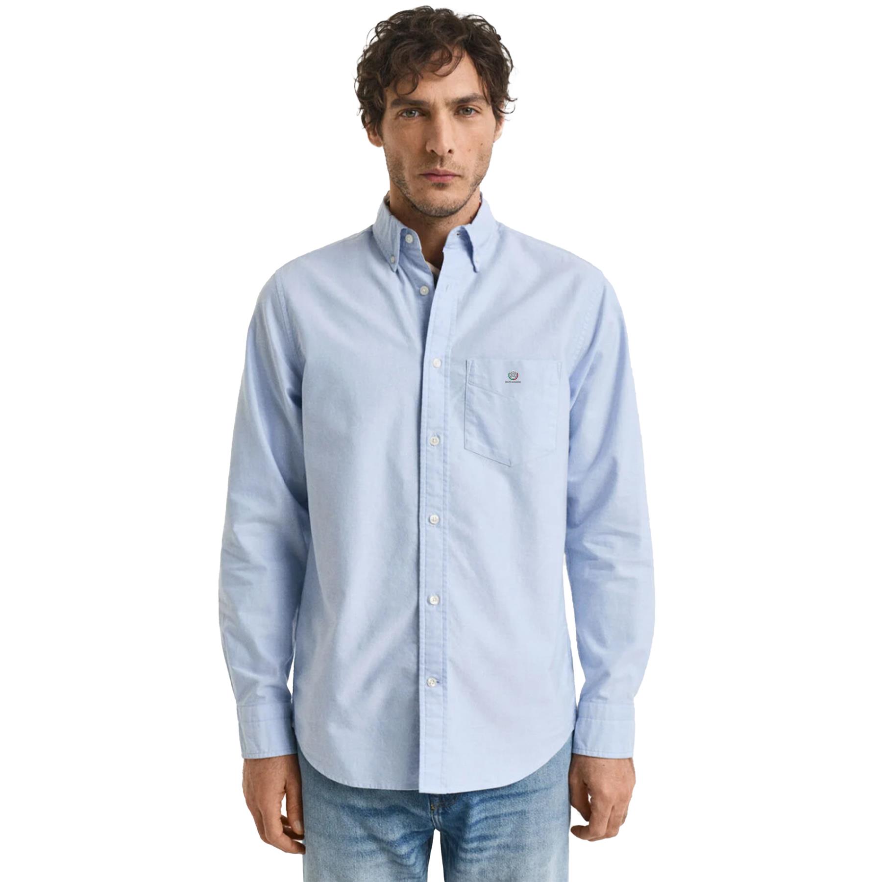 Enzo Mens Long Sleeve Shirt Casual Cotton Regular Fit Embroidered Logo Shirts - Picture 14 of 53