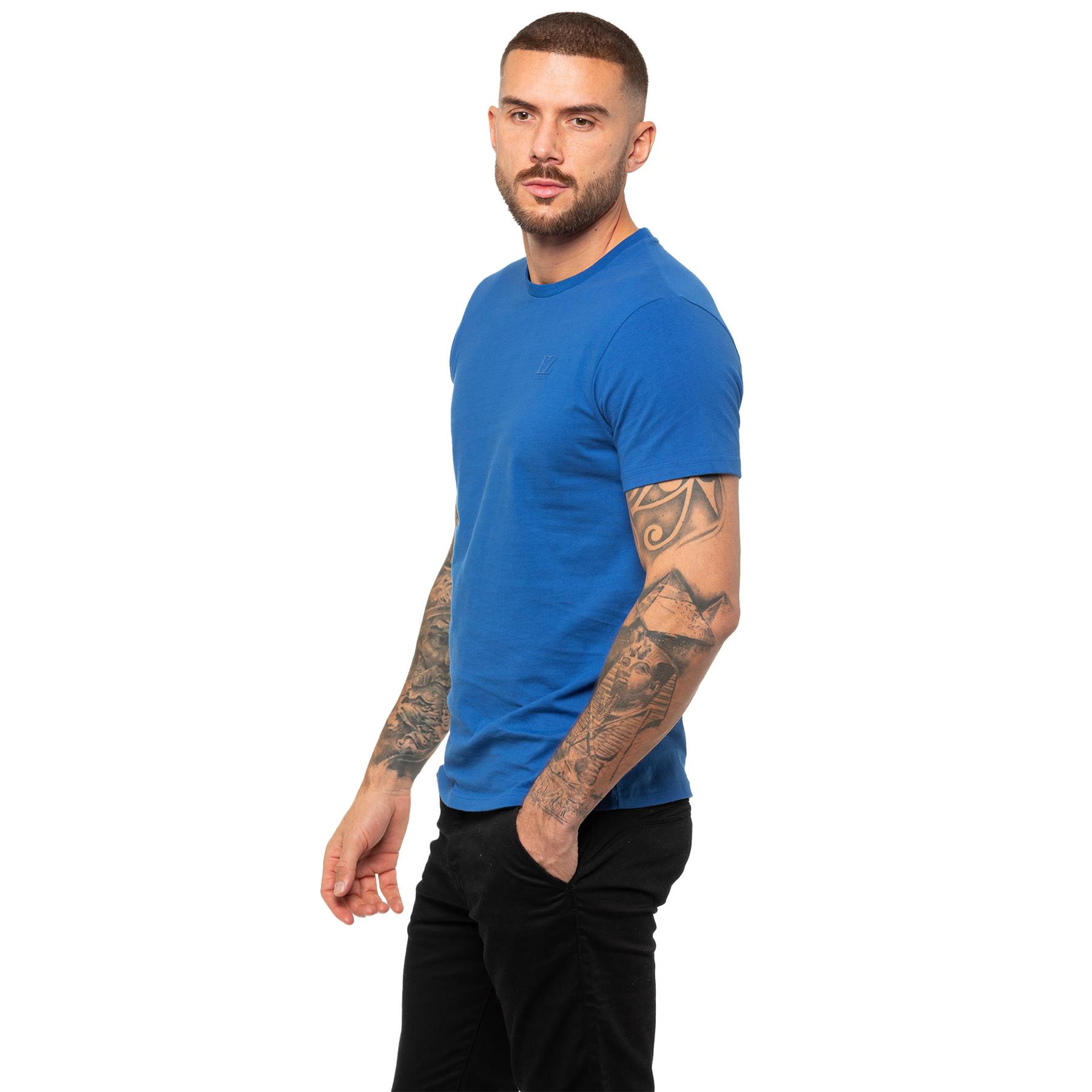 Enzo Mens T Shirt Short Sleeve Top Plain Cotton Crew Neck Casual Shirt - Picture 21 of 71