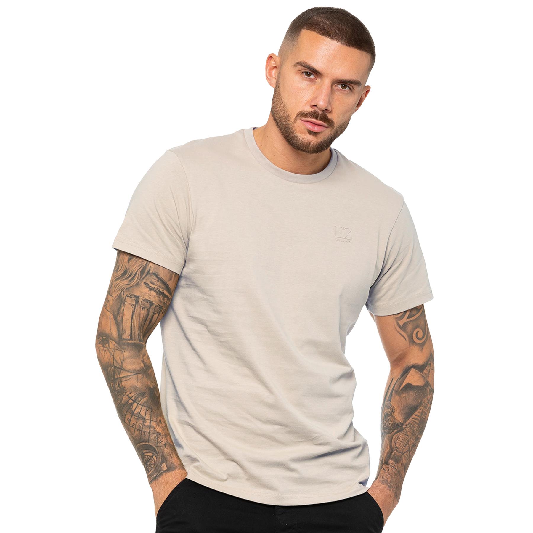 Enzo Mens T Shirt Short Sleeve Top Plain Cotton Crew Neck Casual Shirt - Picture 9 of 71