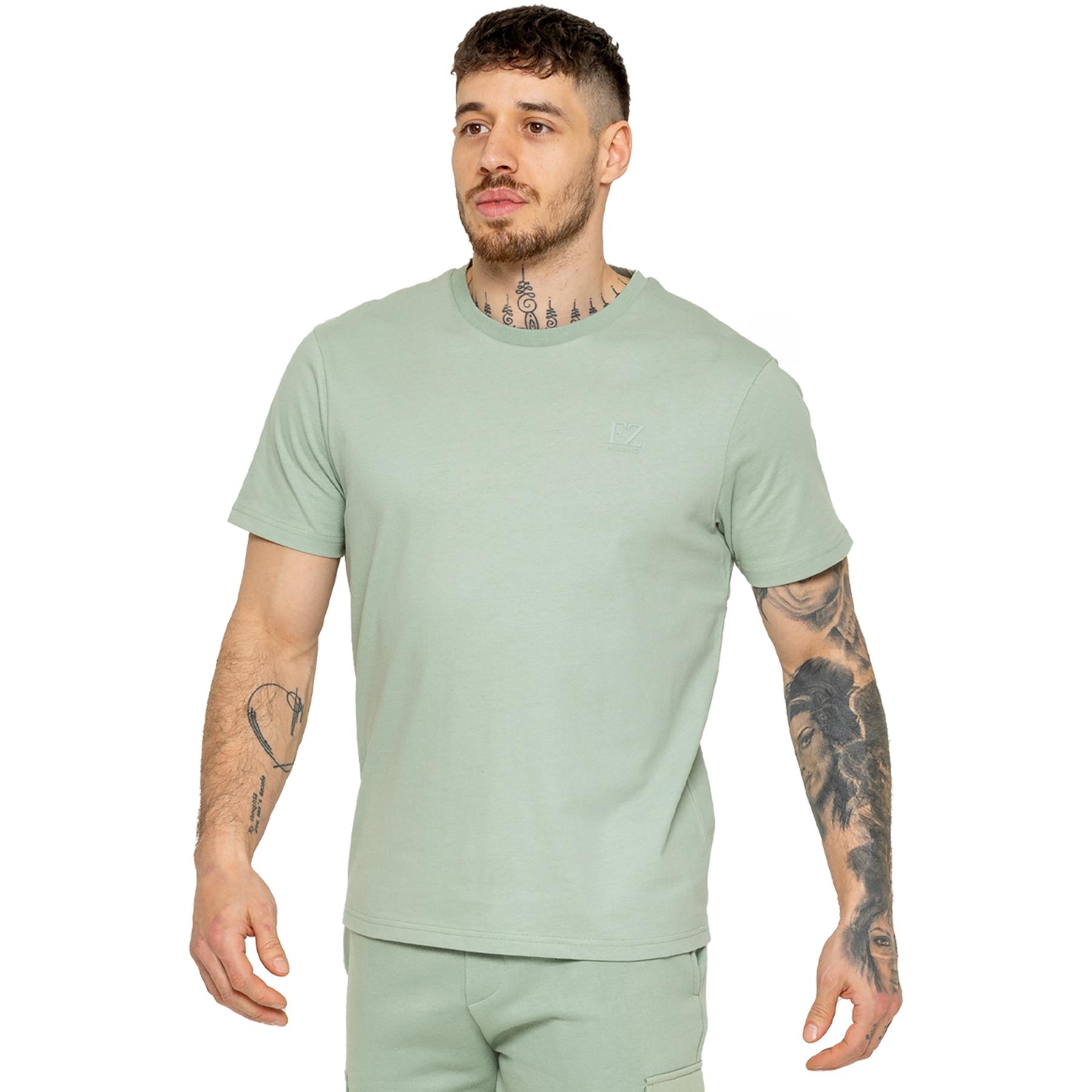 Enzo Mens T Shirt Short Sleeve Top Plain Cotton Crew Neck Casual Shirt - Picture 68 of 71