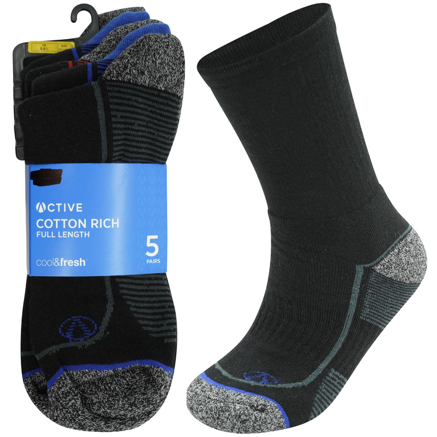 M&S Mens Socks Casual Activewear Office Cotton Rich Calf Socks Size 5