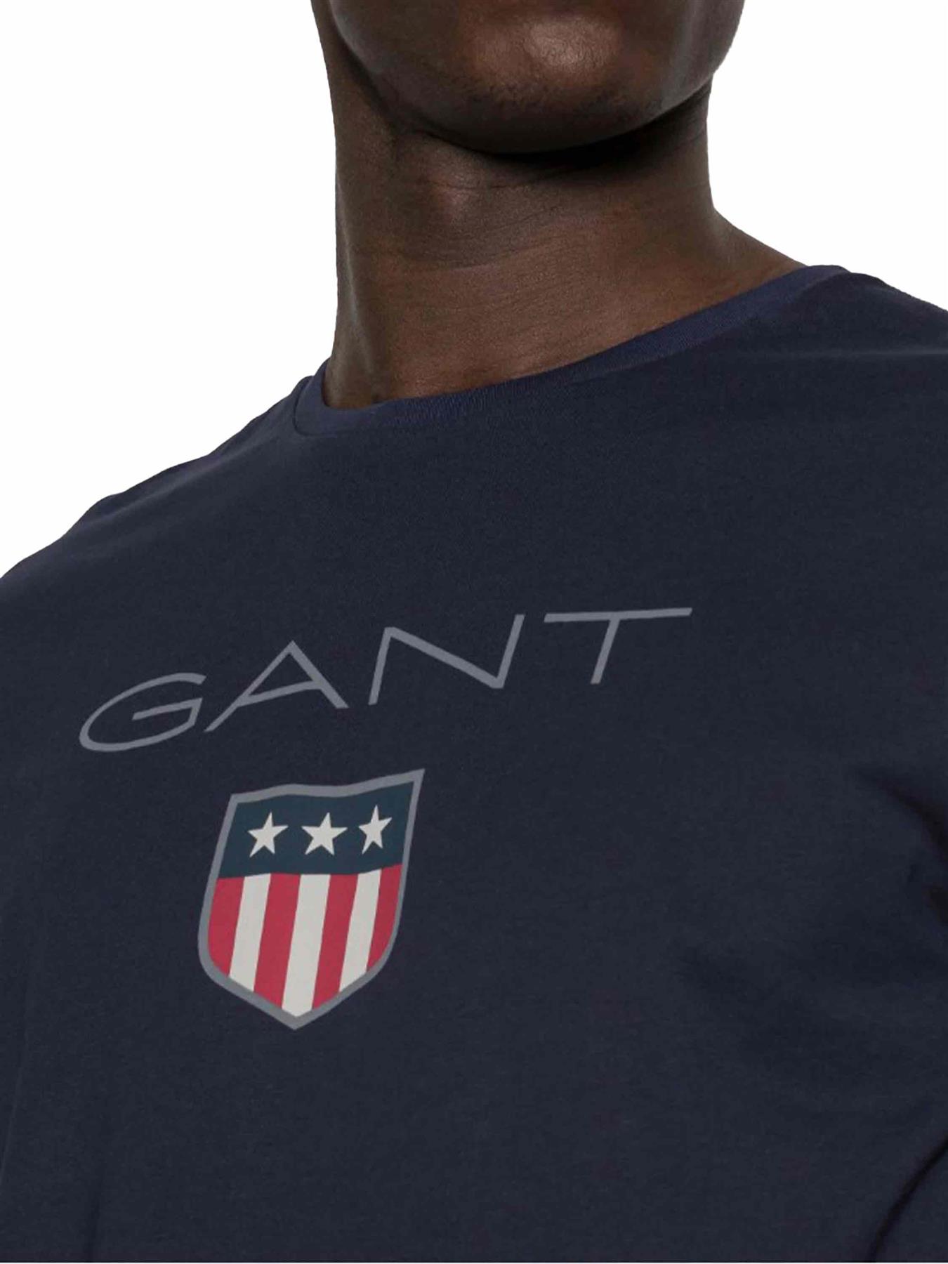 GANT Algodón Hombre Camisetas Manga Corta Casual Top Cuello Redondo Talla UK - Imagen 24 de 95