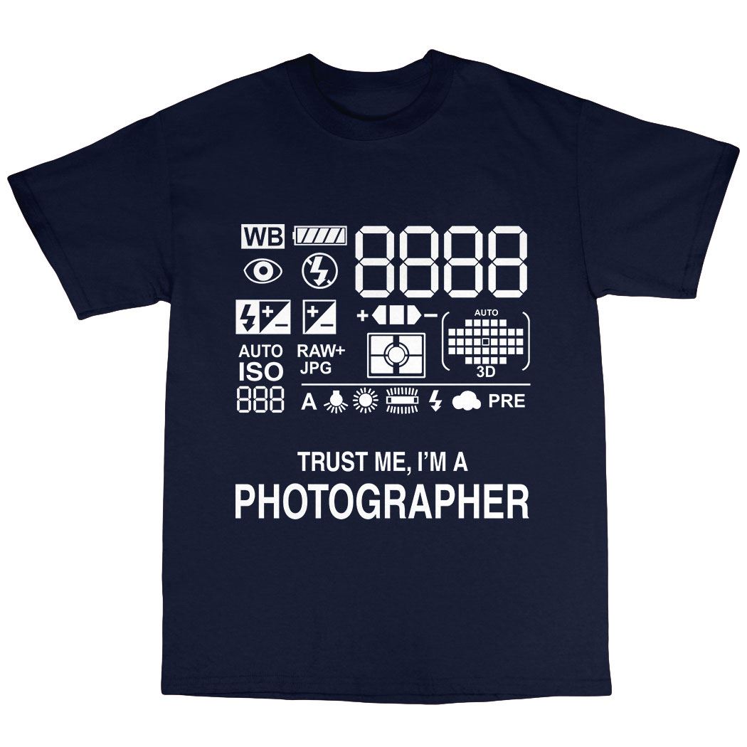 Photographer Camera TShirt Premium Cotton Photography Gift Present