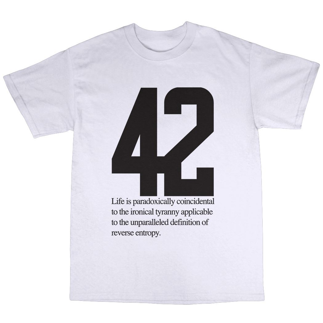 Number 42 Hitchhiker's Guide Inspired TShirt 100 Premium Cotton