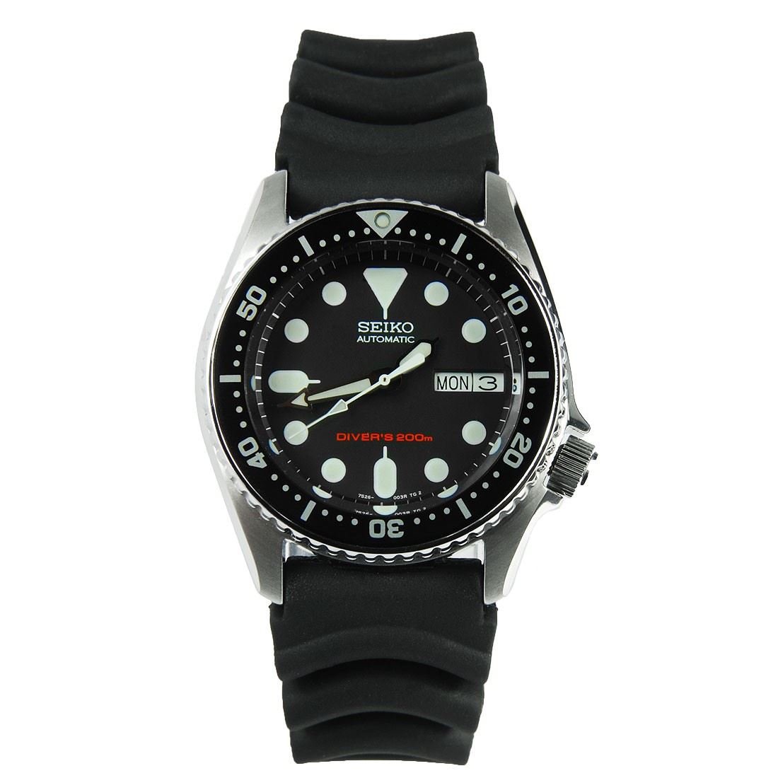 seiko black automatic dive watch skx013k1