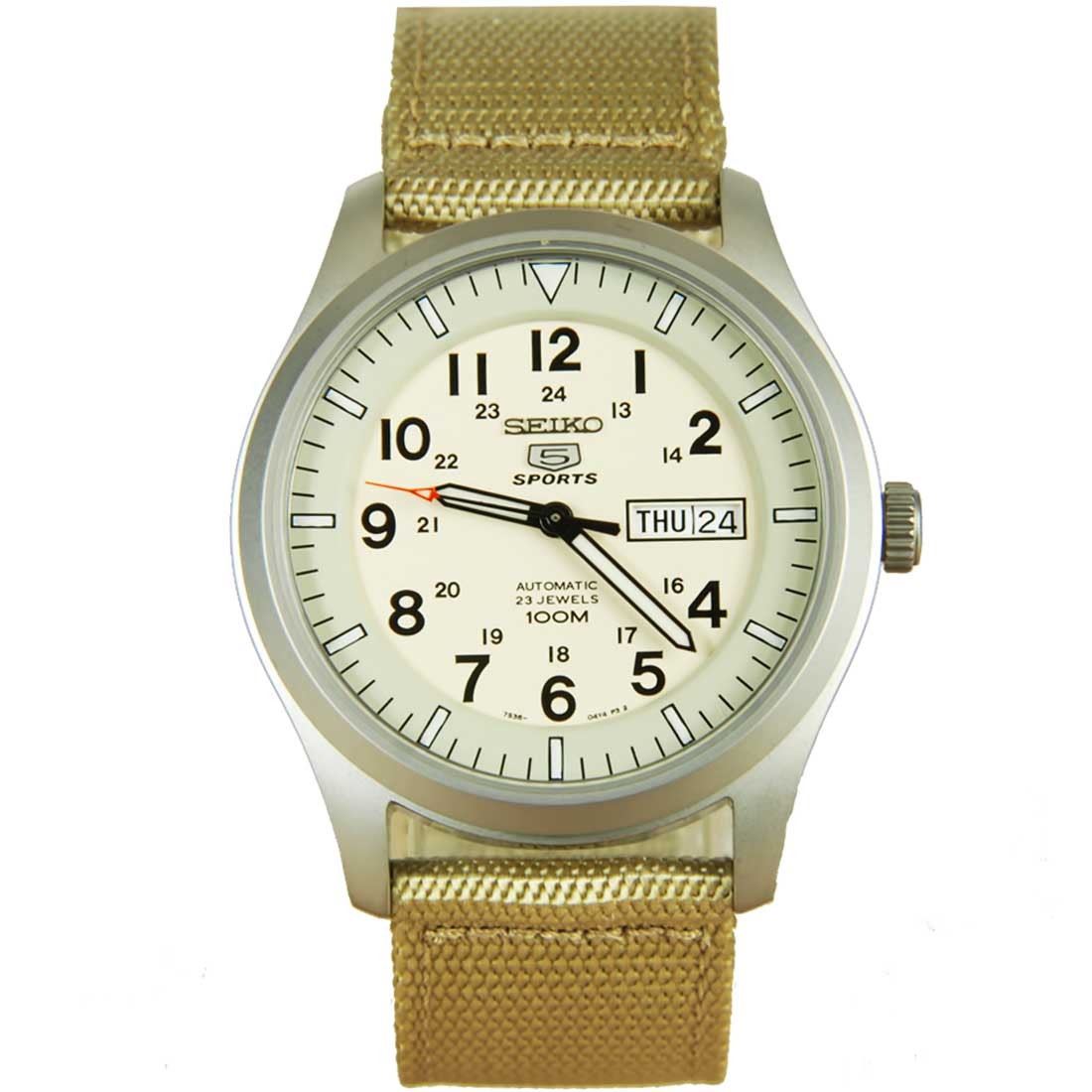 Seiko SNZG07J1 SNZG07K1 SNZG09K1 SNZG09J1 Dress 5 SPORTS Mens Analog Green Watch - Picture 9 of 16