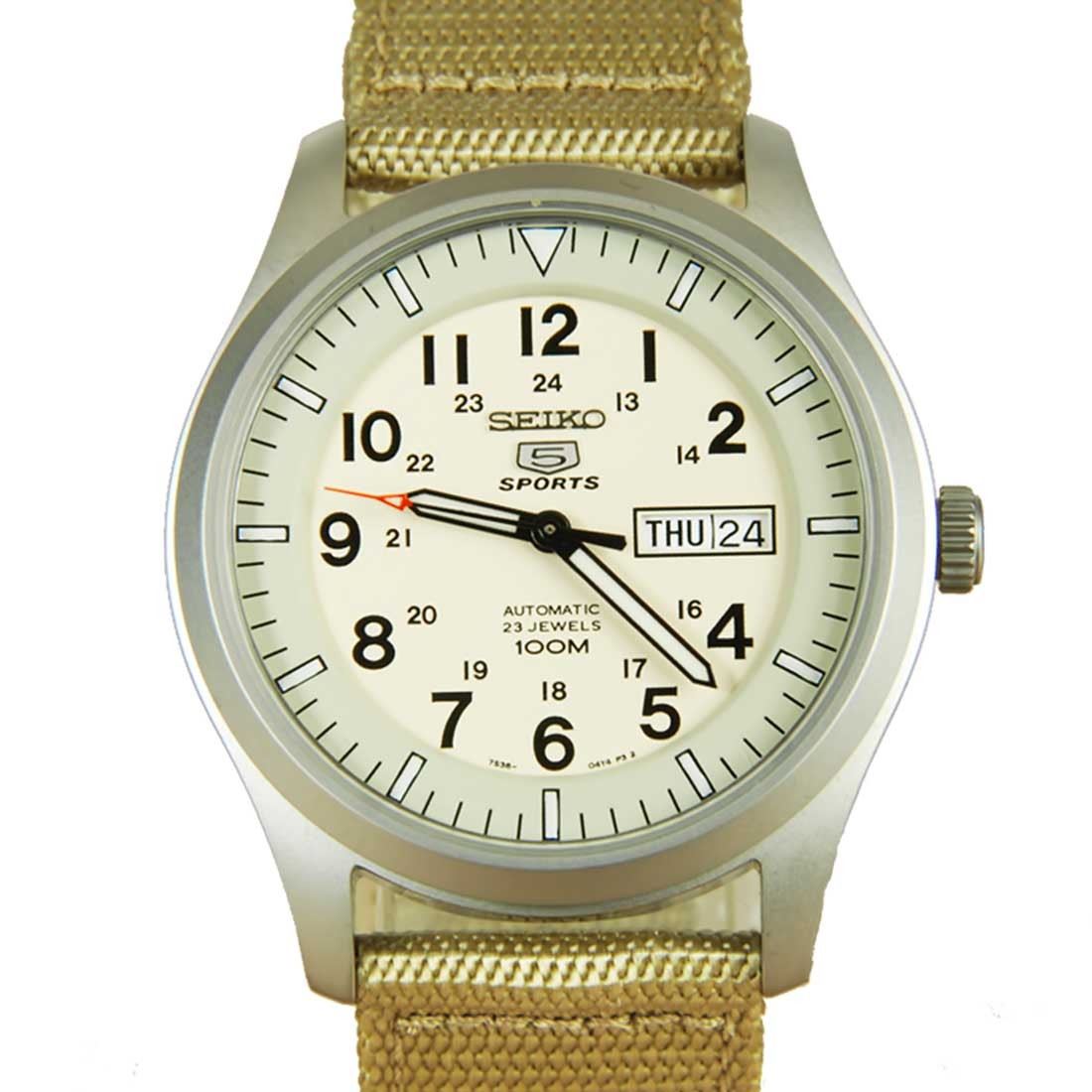 Seiko SNZG07J1 SNZG07K1 SNZG09K1 SNZG09J1 Dress 5 SPORTS Mens Analog Green Watch - Picture 12 of 16