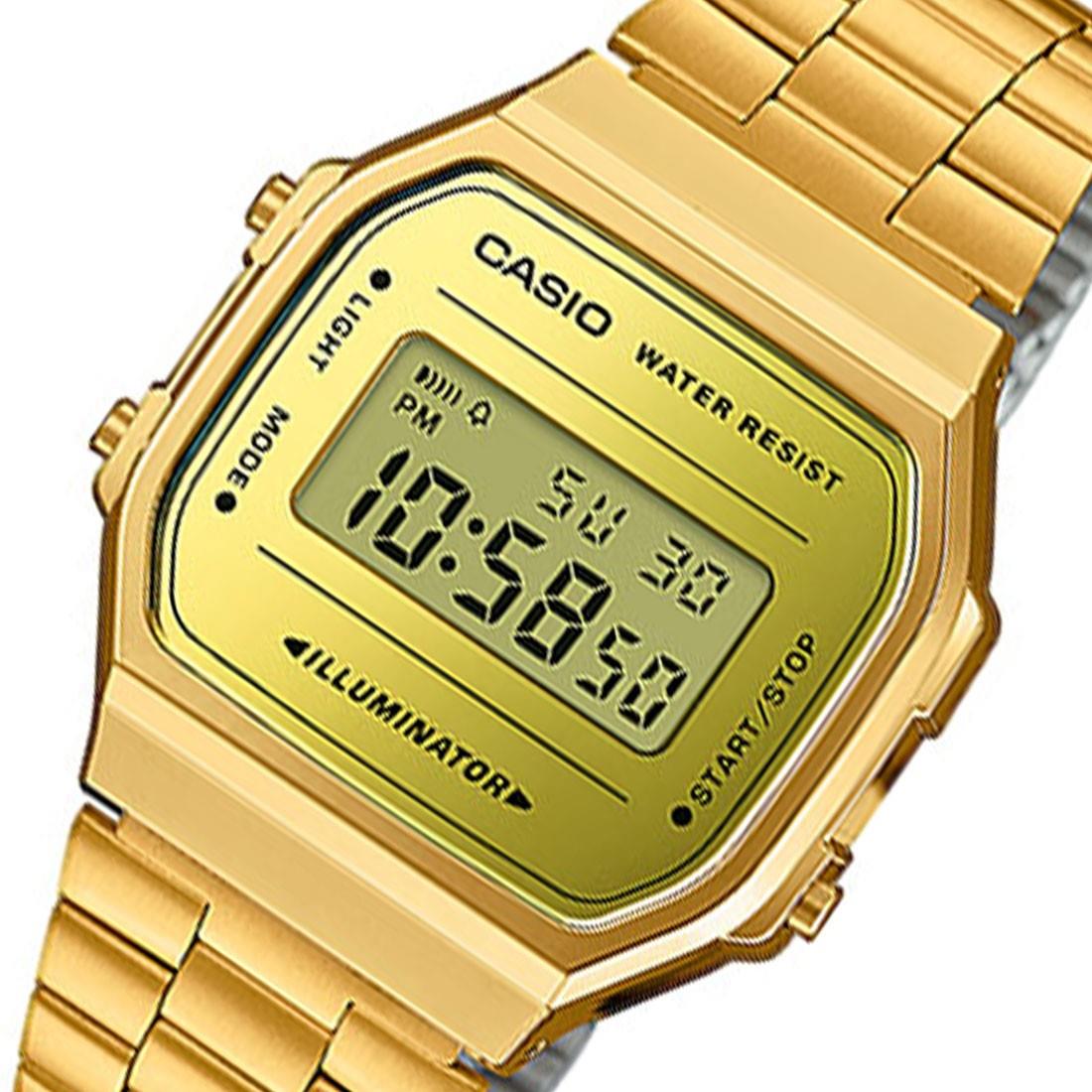 Casio Vintage Quartz Alarm Watch A168WEGM-9 A159WGED-1 ...