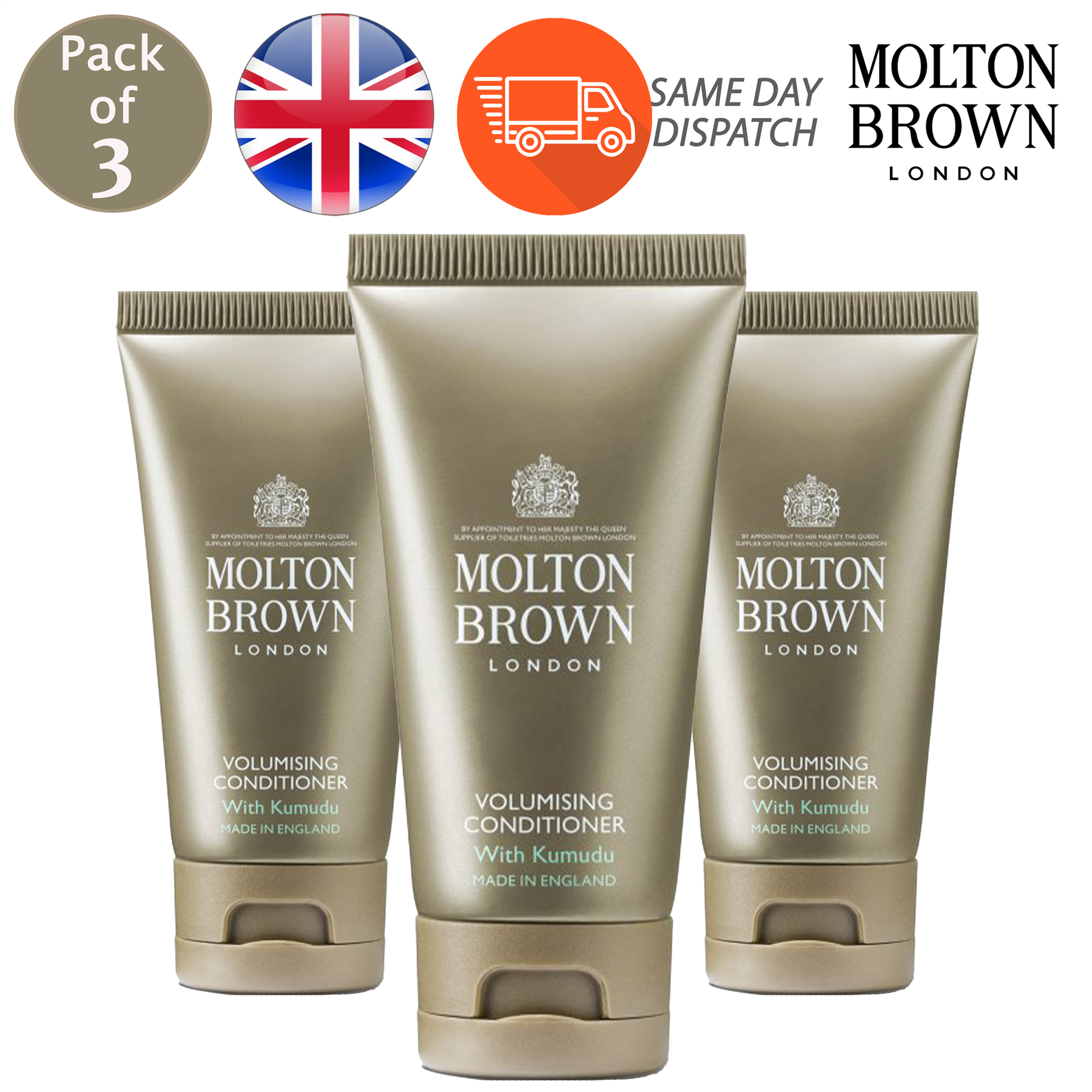 Molton Brown Volumising Hair Conditioner Isopropyl Palmitate 50ml Kumudu Pack1-3 - Picture 4 of 4