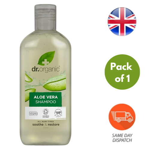Dr Organic Aloe Vera Shampoo Natural Vegan Cruelty Free 265ml - 1er bis 3er Pack - Bild 6 von 8