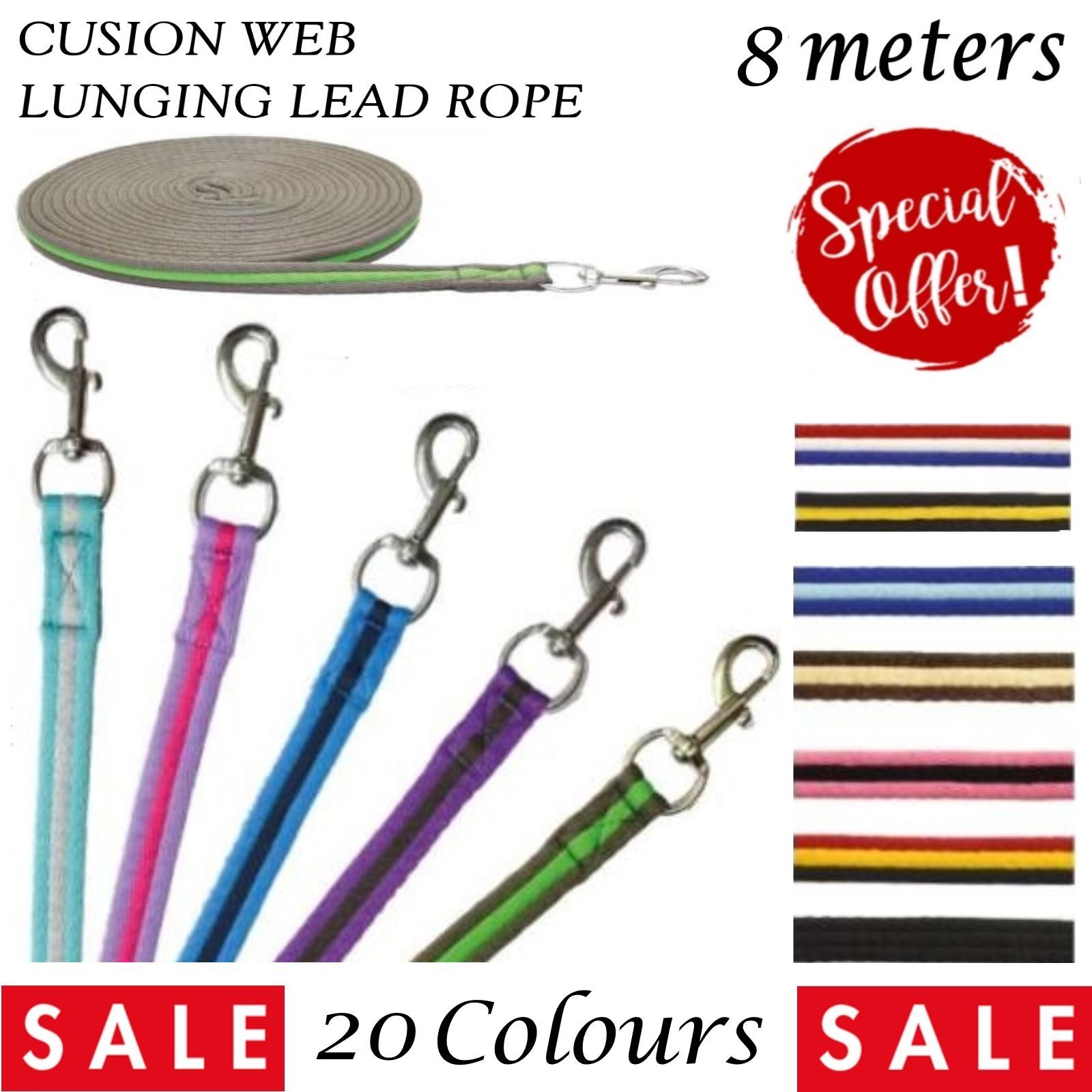 Soft Padded 4 Metres Lunging Rein Pony Horse Training Long Lunge Line