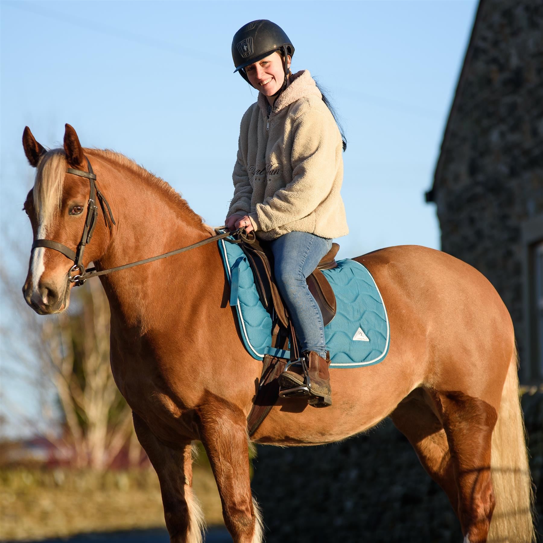 Saddle Numnah General Pads Cloth Wave Design Quilting Multi Colors Full/Cob/Pony - Picture 12 of 21