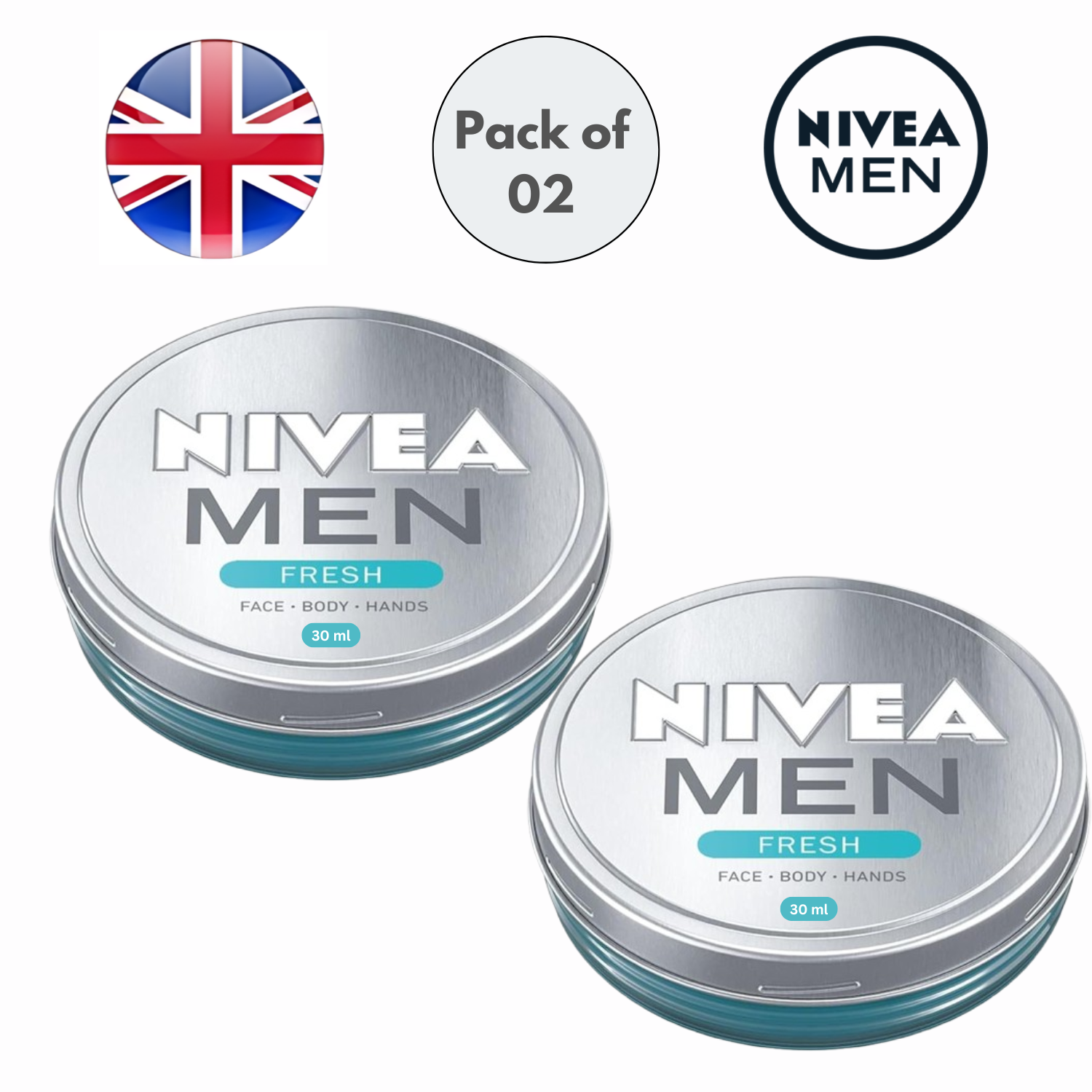 Nivea Men Fresh Moisturizer Gel Natural Watermint Refreshing 30ml - 1-3 Packs - Picture 7 of 8