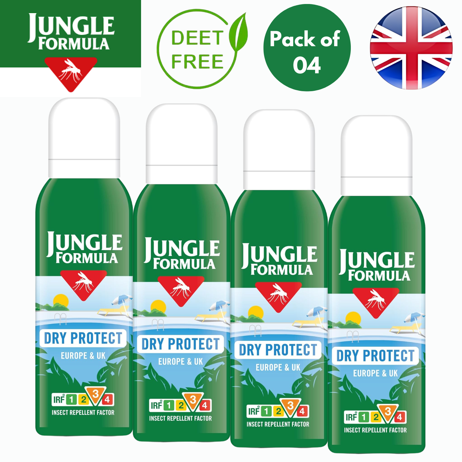 Jungle Formula Dry Protect Insect Repellent Spray Up to 7 Hours -Pack of 1 to 6 - Picture 25 of 36