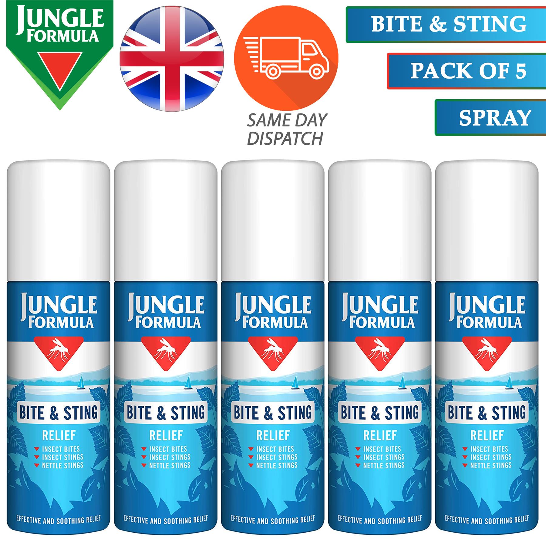 Packs of 1 5 Jungle Formula Bite and Sting Relief Spray from
