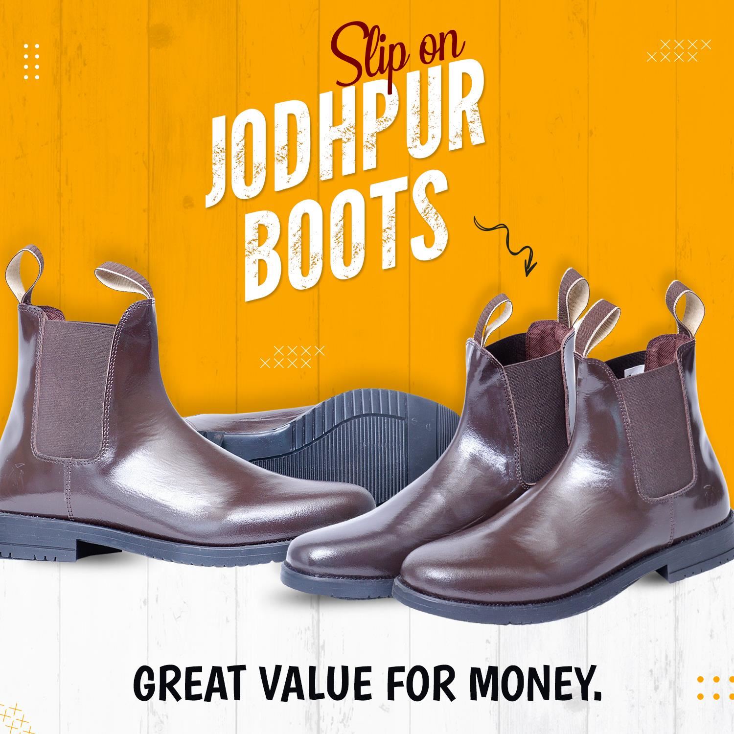Adults Childs Jodhpurs Boots Horse Leather Riding Black Brown Childs 13 - UK 10 - Picture 26 of 28