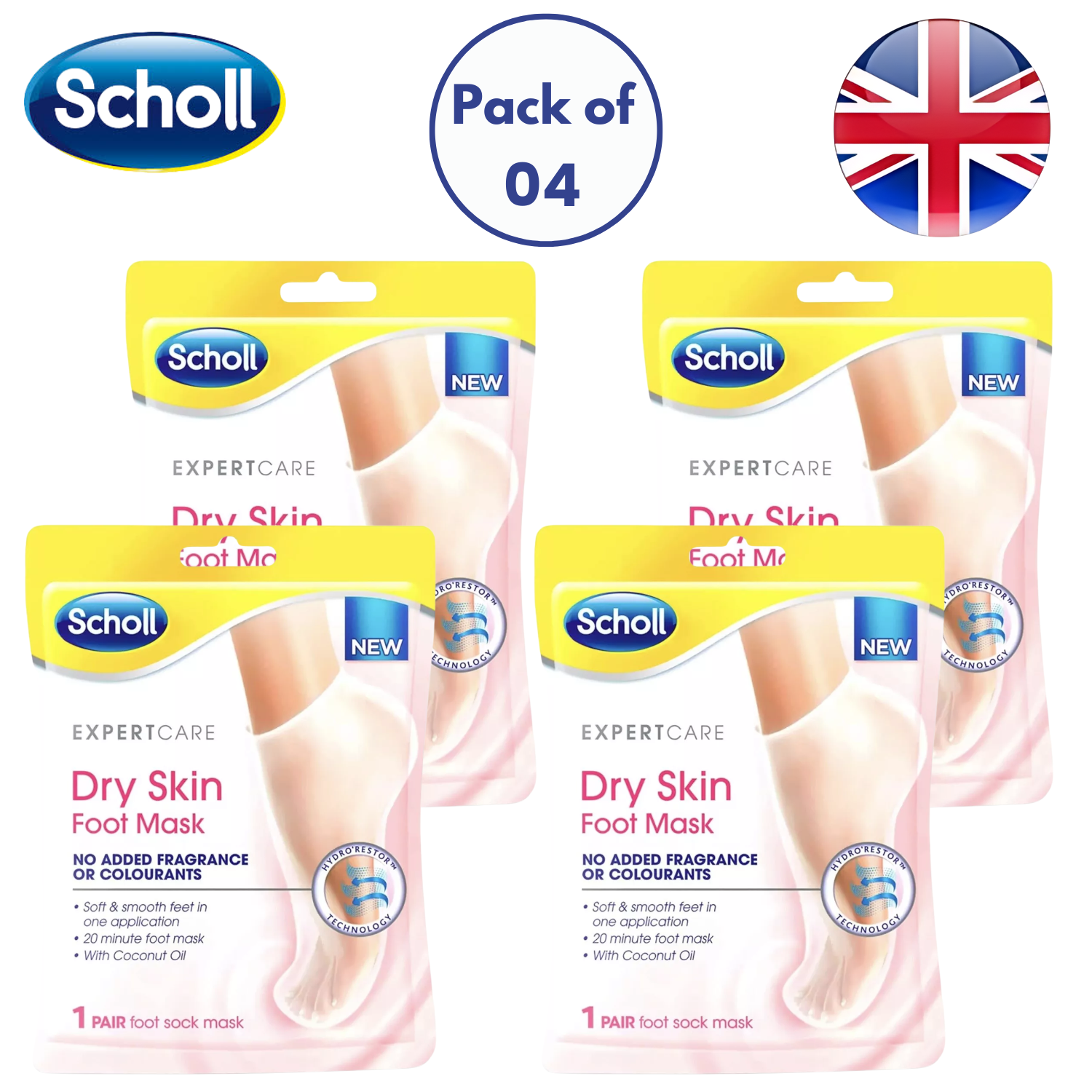 Scholl Dry Skin Foot Mask Moisturising Socks for Dry Skin Relief - Pack of 1-6 - Picture 11 of 12