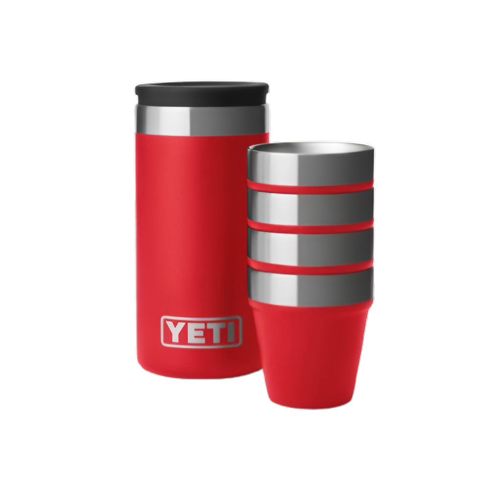 Yeti Schnapsgläser mit Tragetasche weiß, schwarz, marine, rot & Edelstahl - Bild 13 von 18