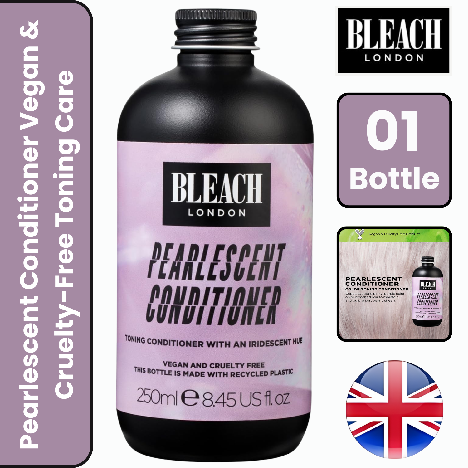 Acondicionador Bleach London Pearlescent Tono Iridiscente Cabello 250 ml - 1 a 4 Botellas - Imagen 10 de 46