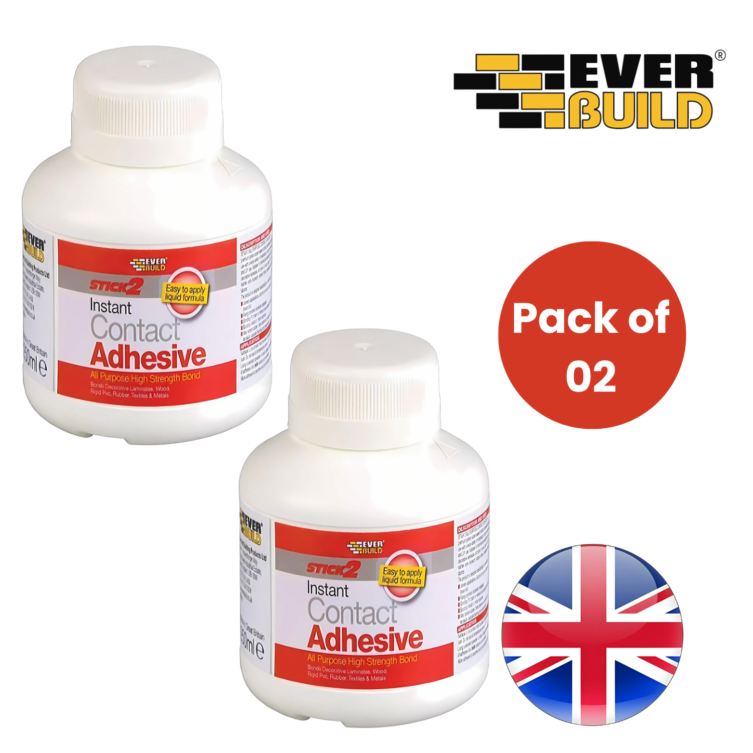 Everbuild Instant Contact Adhesive High Strength Multi-Purpose Glue - 1-6 Packs - Picture 5 of 10