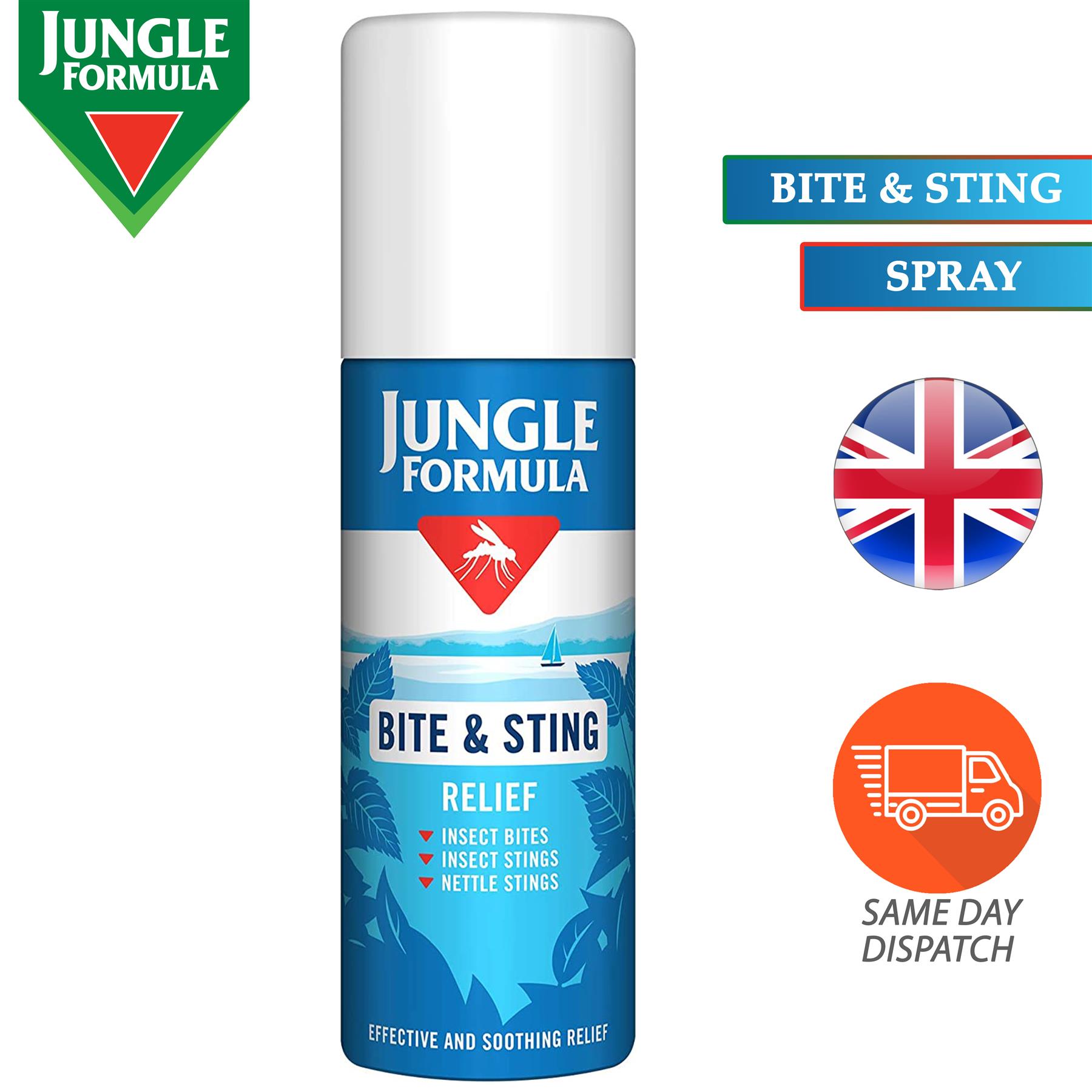 Jungle Formula Bite & Sting Relief Spray Insect 50ml Mosquitoes Midges