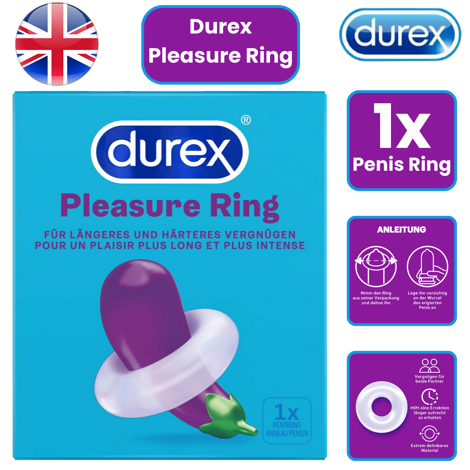 penisring durex Durex Penis Ring - Enhance Intimacy with Longer-Lasting and Harder Pleasure
