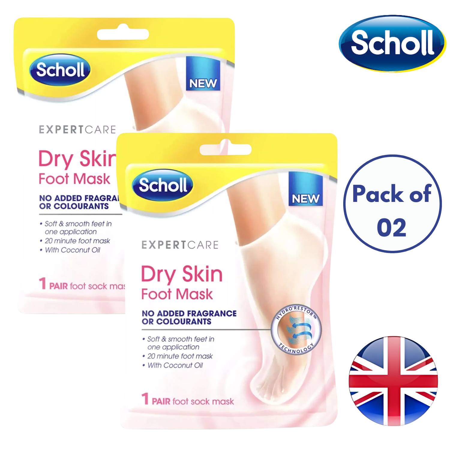 Scholl Dry Skin Foot Mask Moisturising Socks for Dry Skin Relief - Pack of 1-6 - Picture 10 of 12
