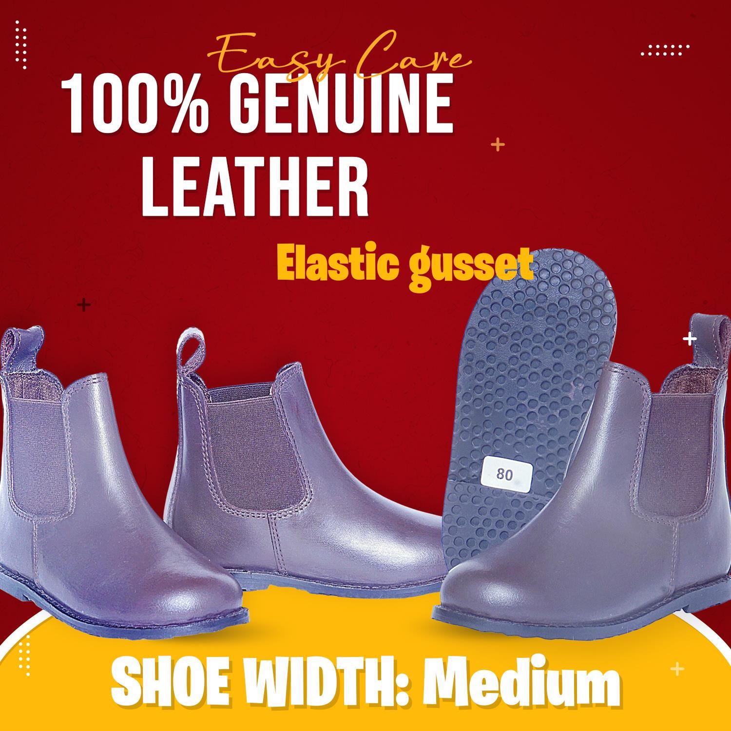 Kinder Reitstiefel zum Überziehen Leder Jodhpur dicke Sohle schwarz braun - Bild 13 von 15