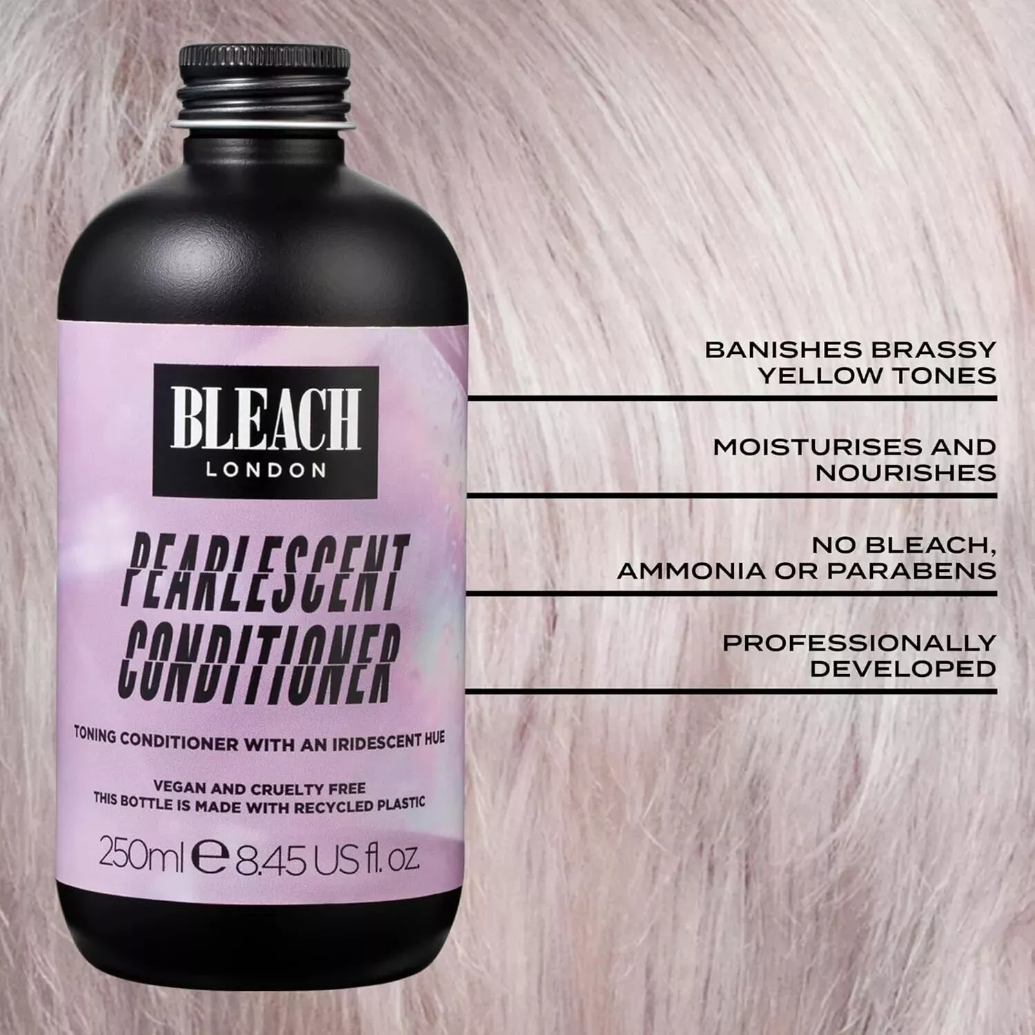 Acondicionador Bleach London Pearlescent Tono Iridiscente Cabello 250 ml - 1 a 4 Botellas - Imagen 15 de 46